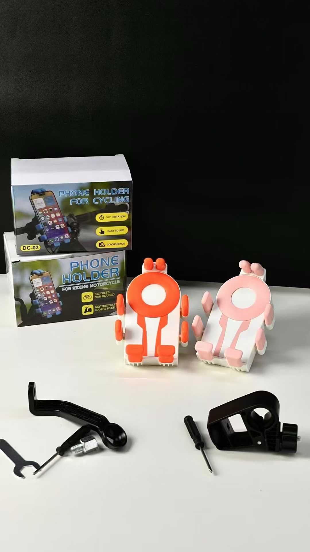 Electric bike phone stand, battery, motorcycle riding navigation, phone stand, new shockproof and anti-shake design for food delivery riders