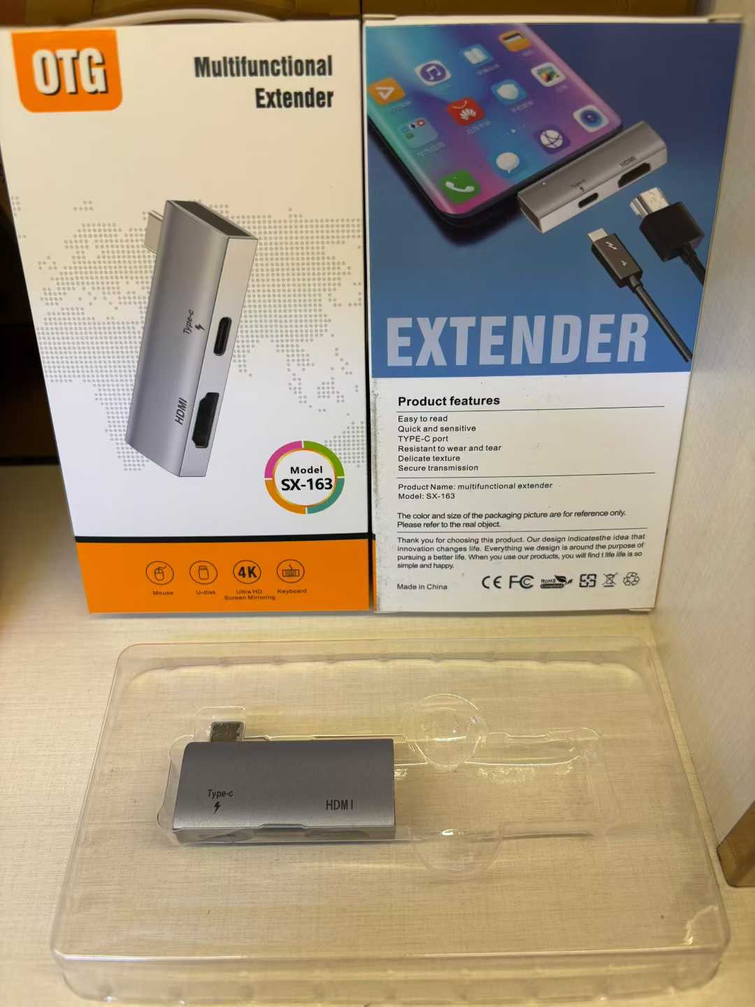 Extender, extension cord, plug conversion, multi-interface manifold, Type-C.
