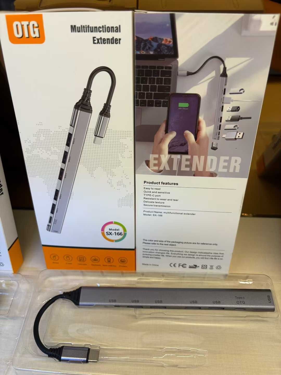 Extender, extension cord, plug conversion, multi-interface manifold, Type-C. details Picture
