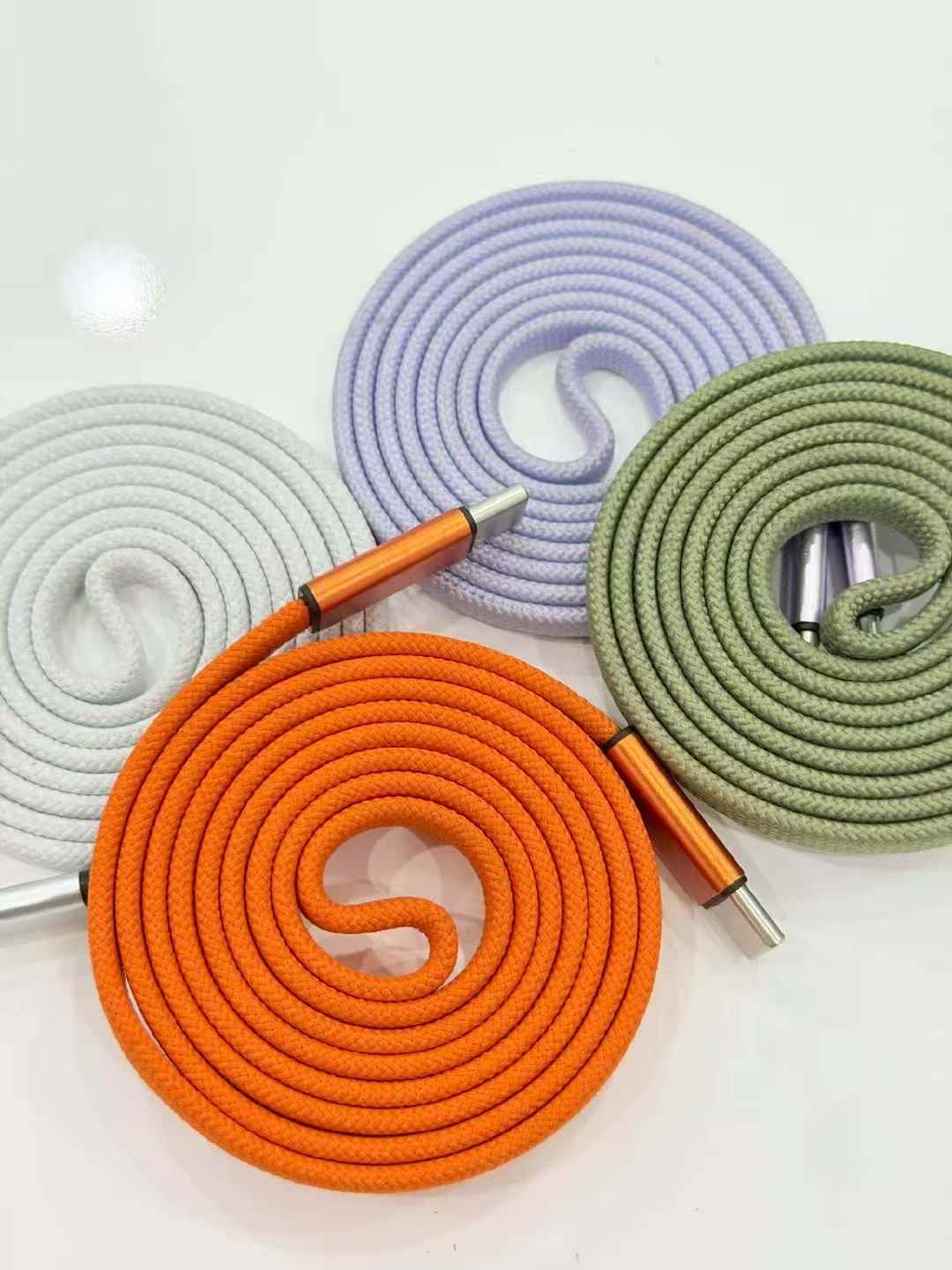 Non-coiled charging cable and magnetic data cable. Charger detail image 3