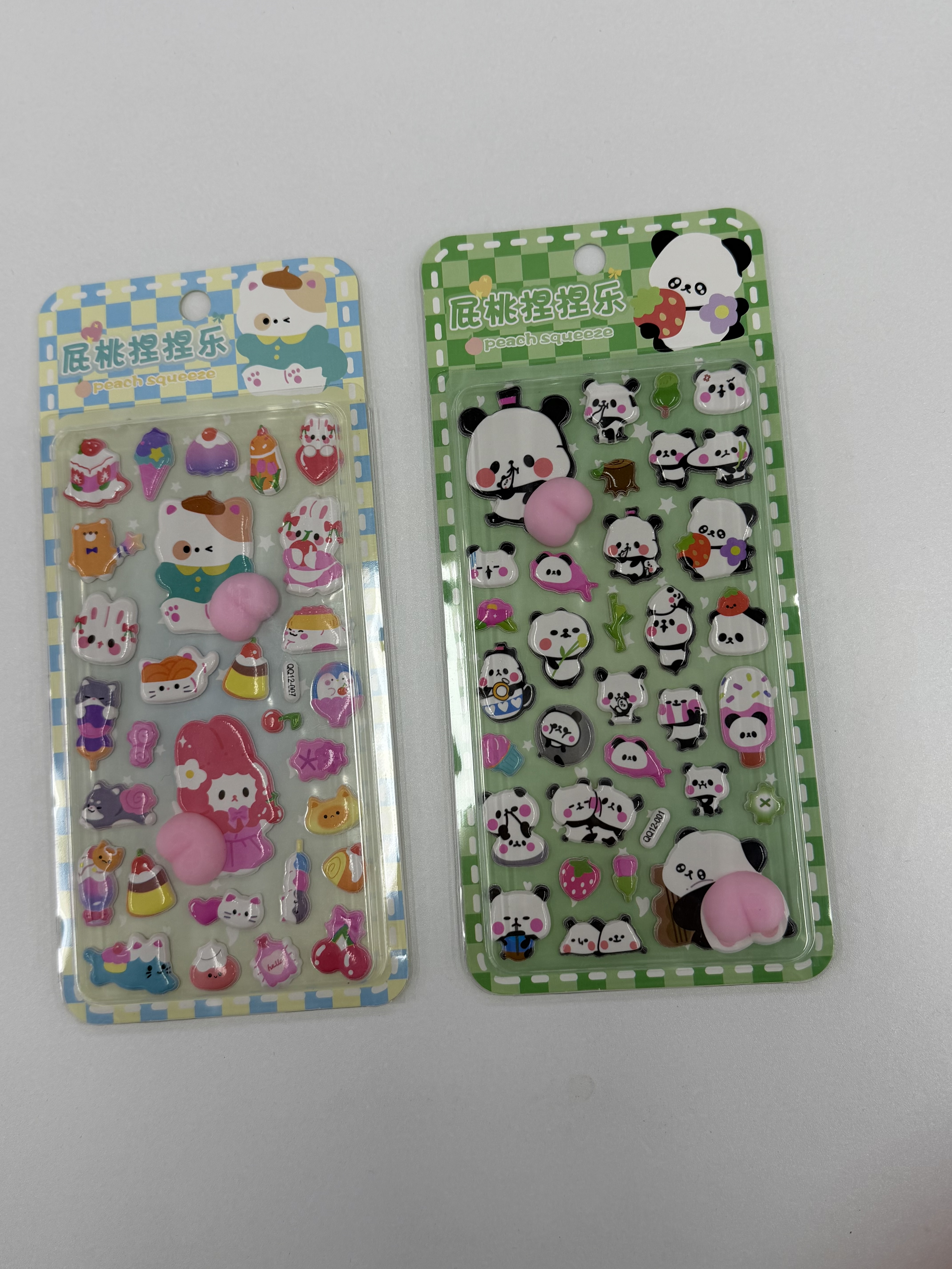 学生解压屁桃捏捏乐贴纸 装饰贴 浮雕立体贴屁屁贴 屁桃贴现货也可定制详情图1