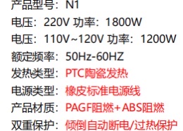 Cross-border new desktop warm air blower, high-power ceramic PTC heater, desktop office and household warm air blower wholesale detail image 5