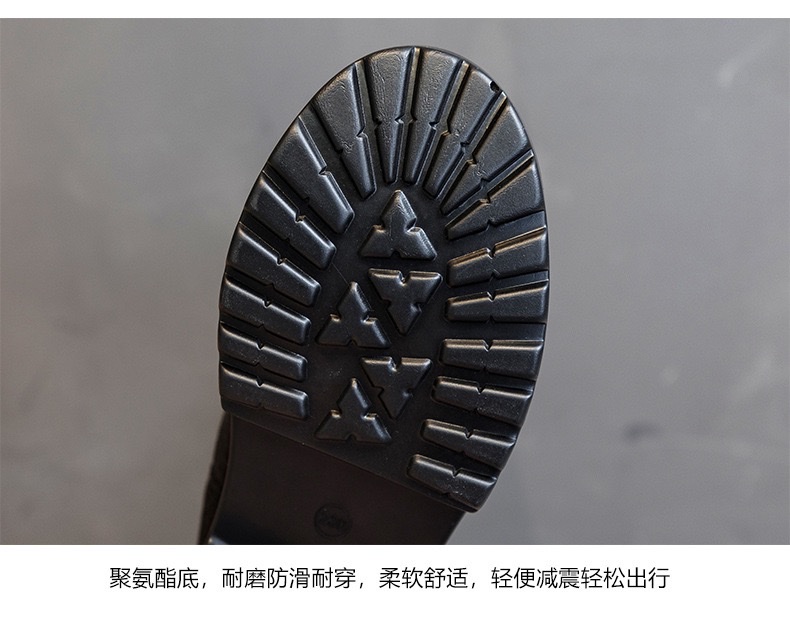 内增高厚底秋冬季厚底加绒舒适过膝靴女韩版铆钉显瘦不过膝马丁靴新款详情图9