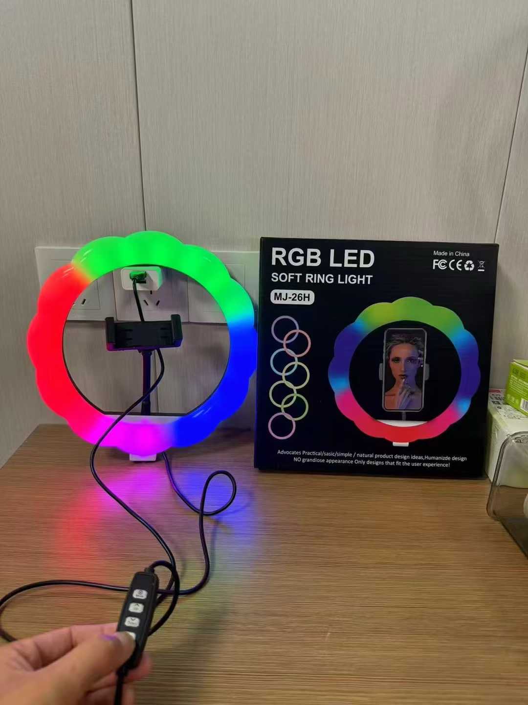 MJ-26H desktop stand fill light disc adjustment RGB colorful desktop live streaming. detail image 4