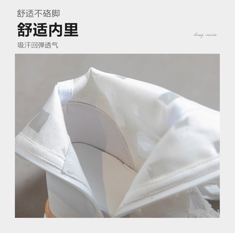 内增高镂空透气性感凉靴女圆头厚底时尚网靴子不过膝高靴详情图8