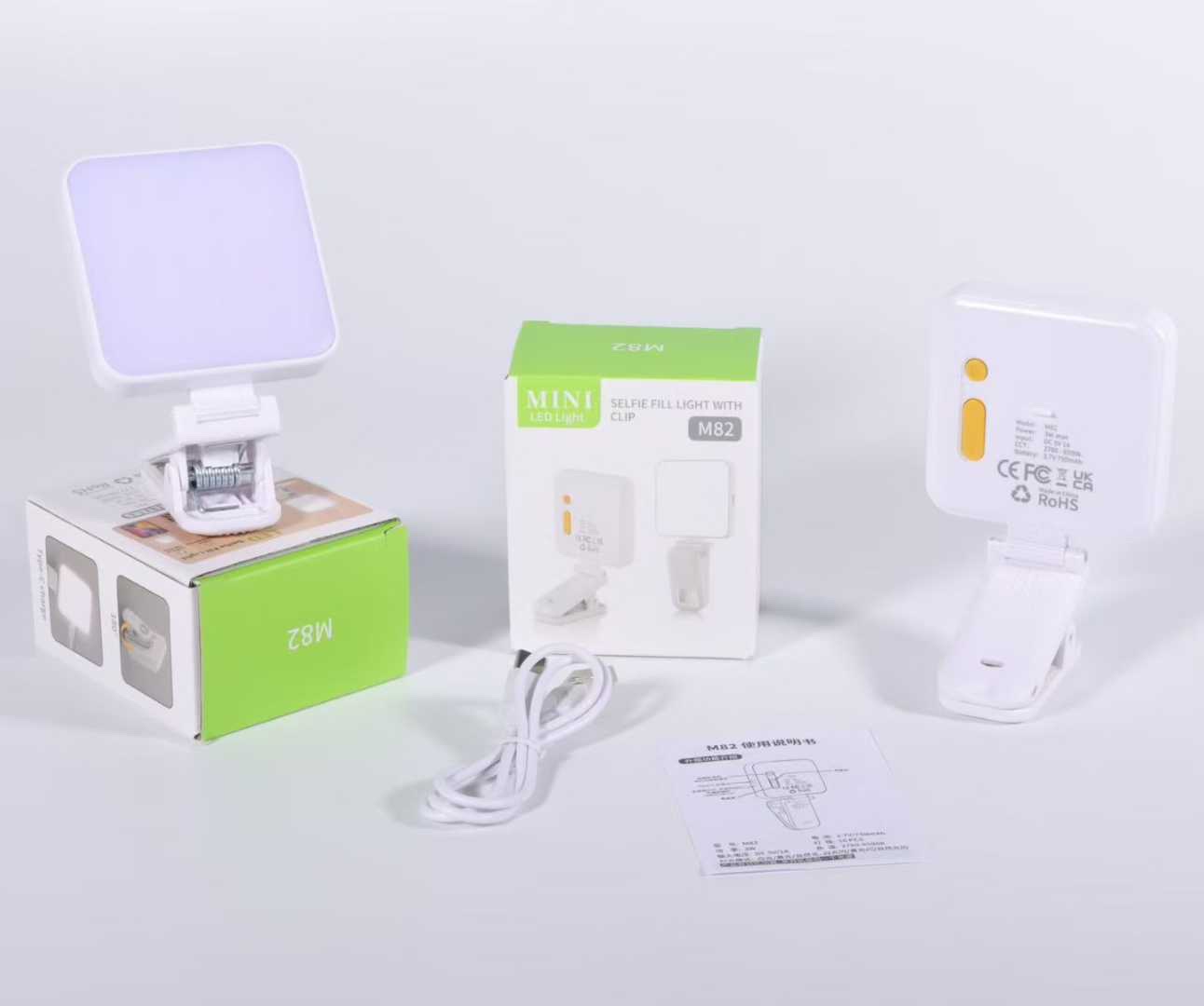 M82 different models of mini portable fill lights.