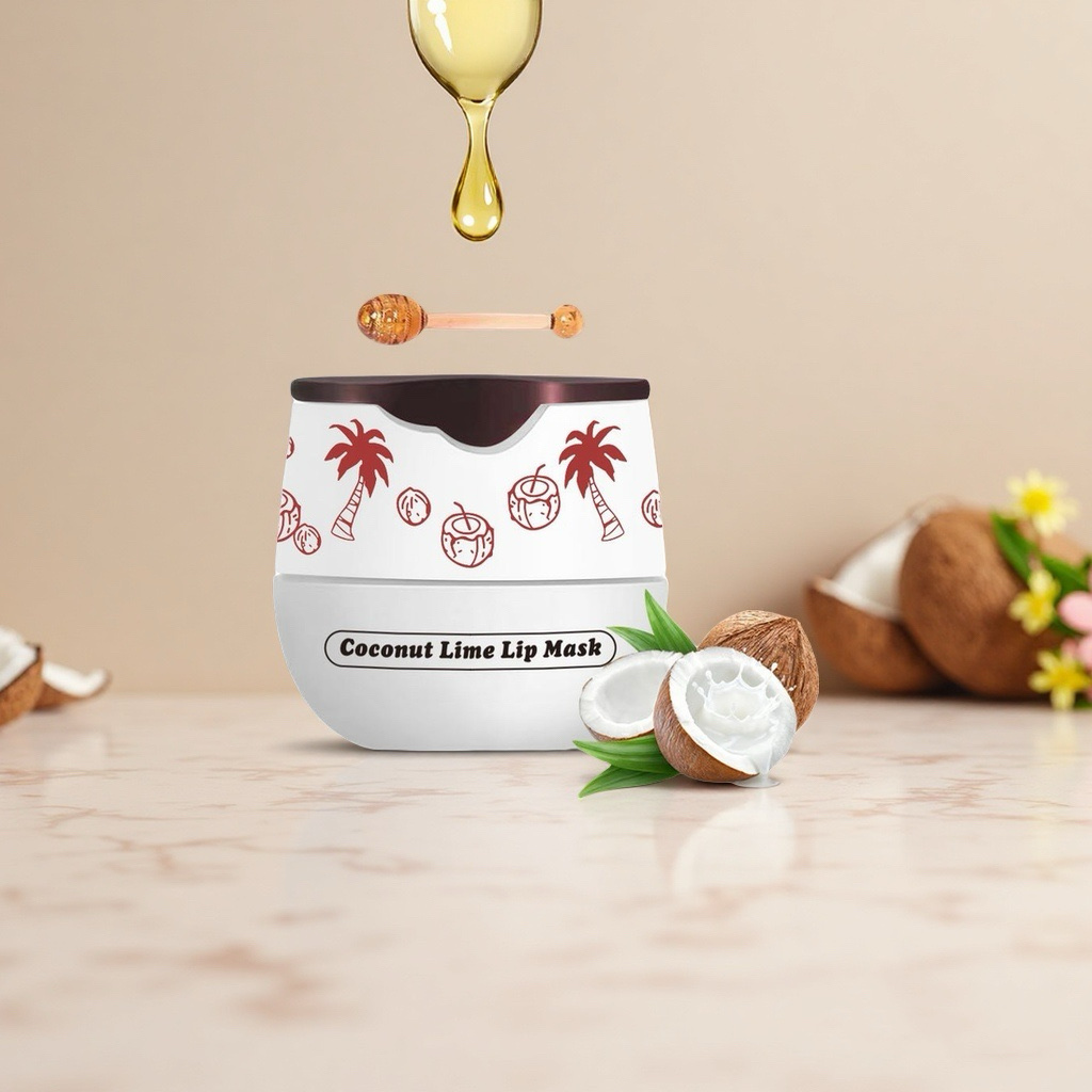 DUACJIEO Coconut Lip Mask Moisturizes and hydrates the lips, lip care lip balm hydrates and repairs Lip balm is a perfect lip moisturizing tool Specification image
