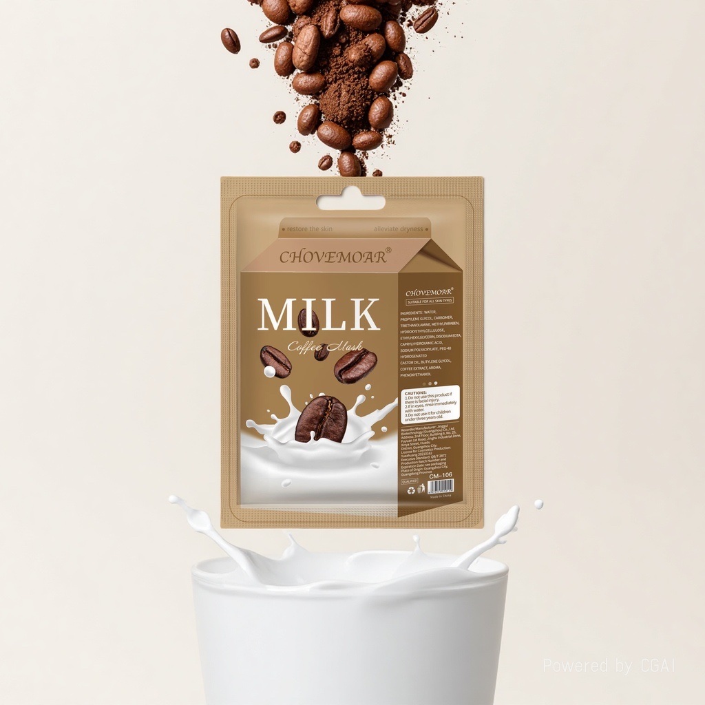 CHOVEMOAR Milk Hydrating MASK VC Brightening Mask to Improve Dullness Specification image