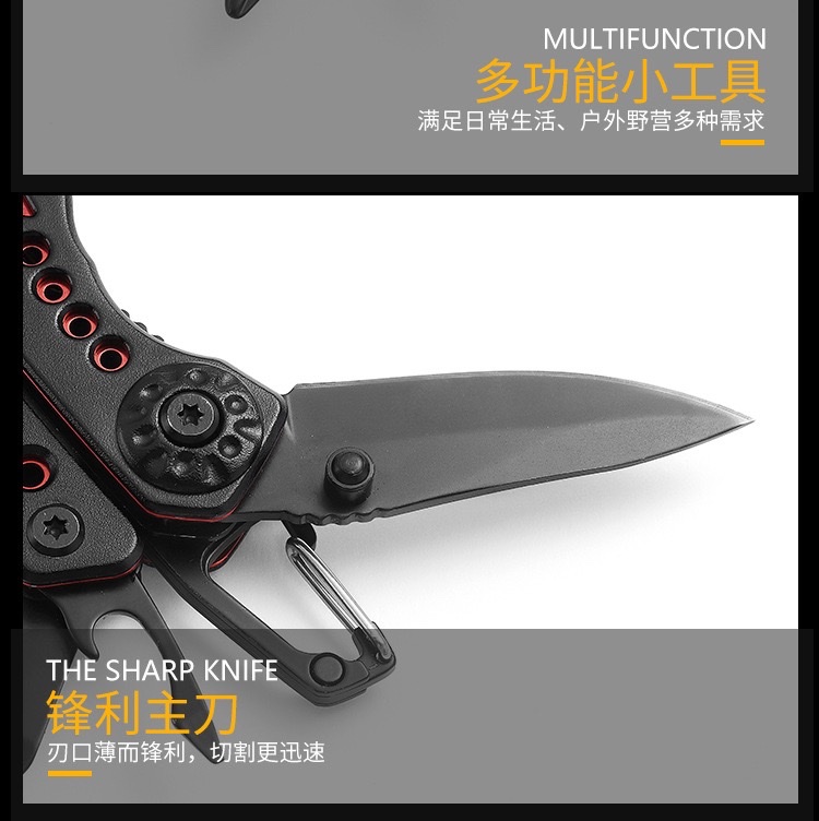 Mini multi-purpose pliers, portable outdoor camping multi-functional knife pliers, pocket tool pliers, EDC gift tools detail image 5