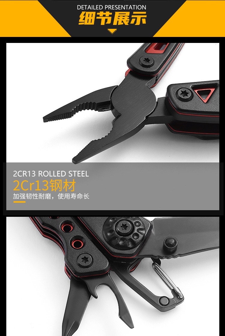 Mini multi-purpose pliers, portable outdoor camping multi-functional knife pliers, pocket tool pliers, EDC gift tools detail image 4