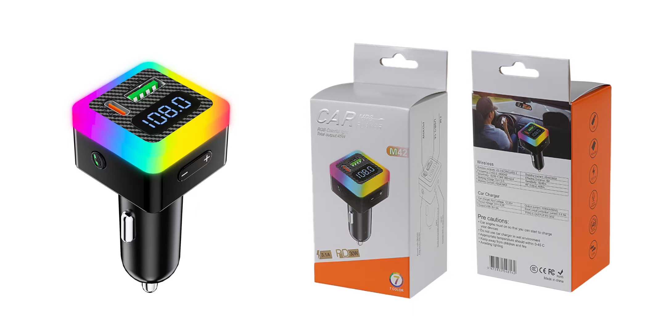 The new M42 car charger offers 12-24W fast charging detail image 3