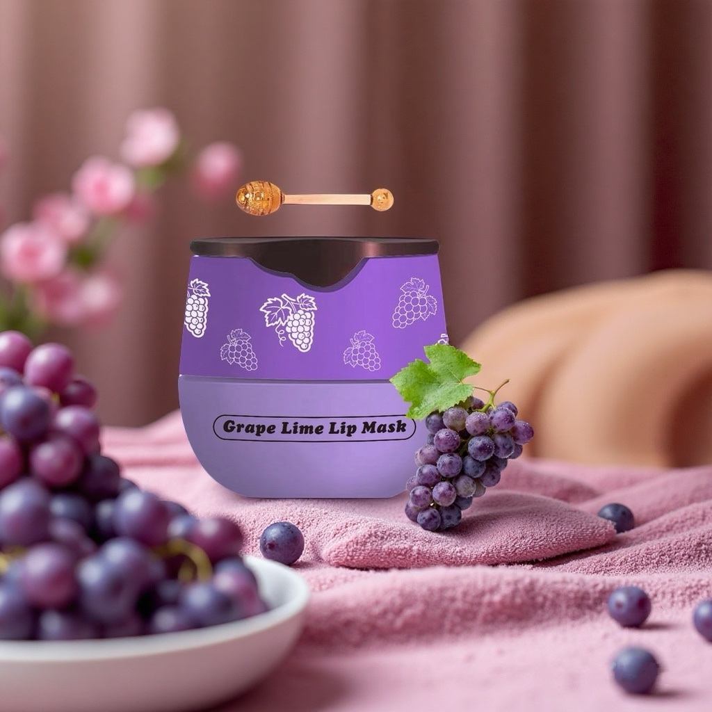 DUACJIEO Grape lip mask Moisturizing and hydrating Lip Balm Repairing Dry and cracked lips Lip Magic Tool Lip Mask detail image 1