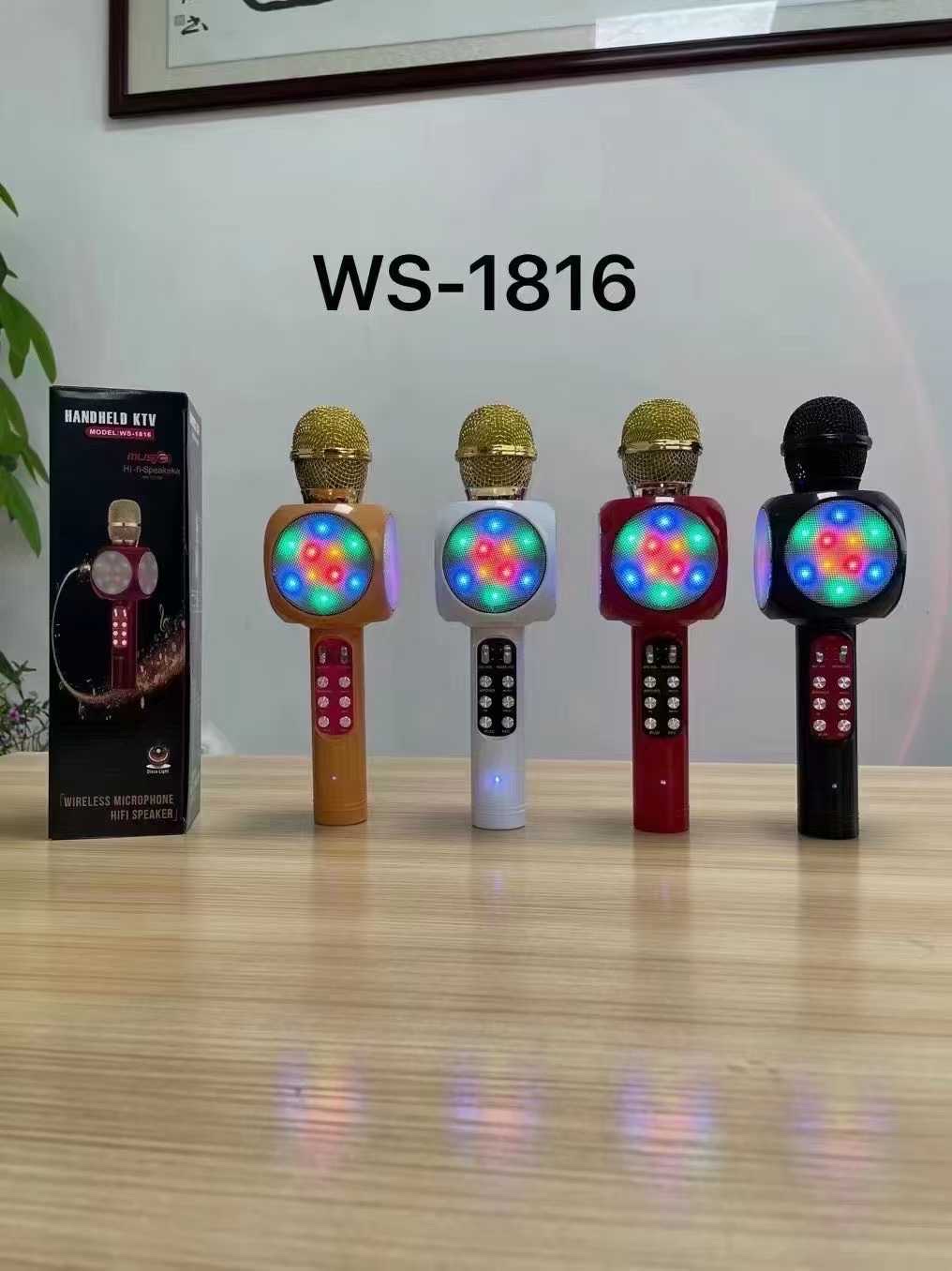 WS-1816 wireless Bluetooth microphone Karaoke Treasure Audio all-in-one microphone.