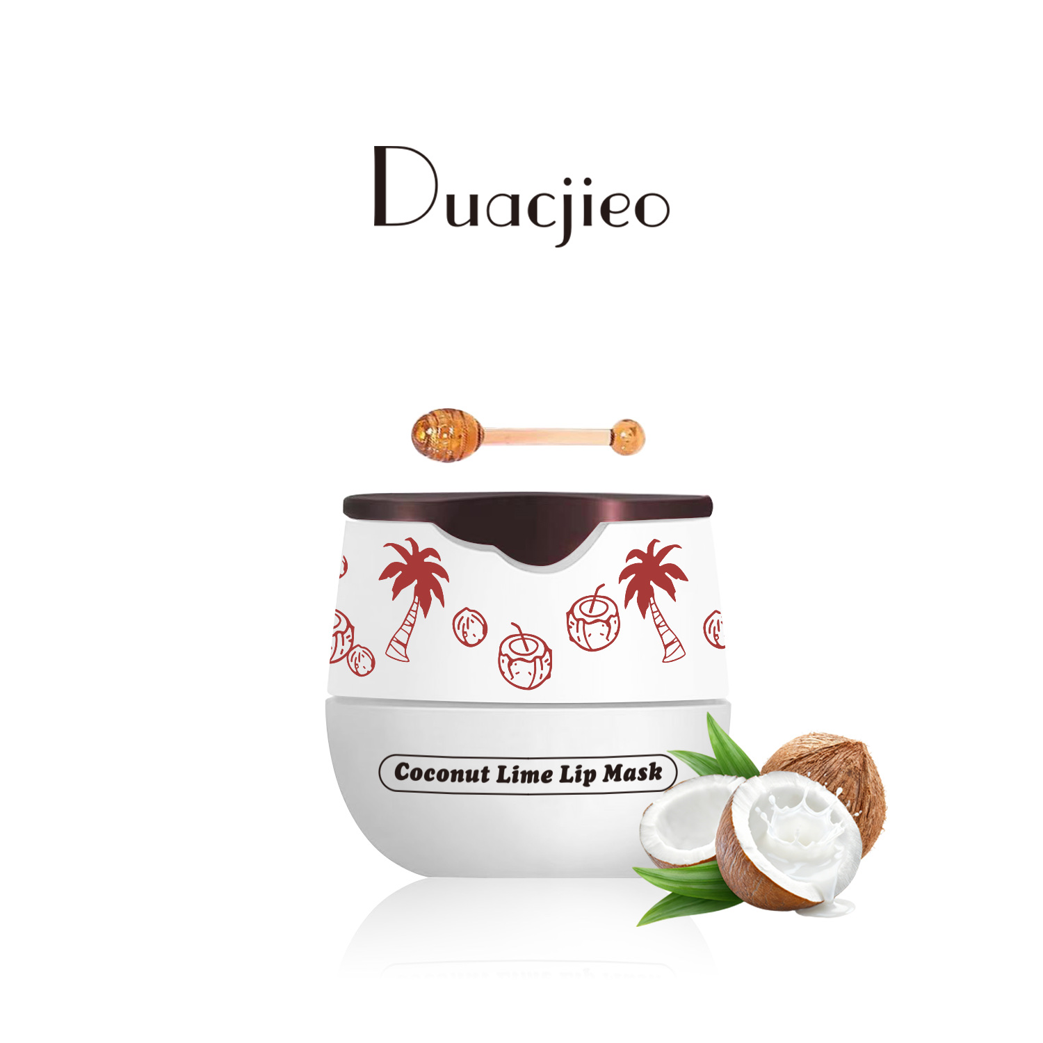 DUACJIEO Coconut Lip Mask Moisturizes and hydrates the lips, lip care lip balm hydrates and repairs Lip balm is a perfect lip moisturizing tool