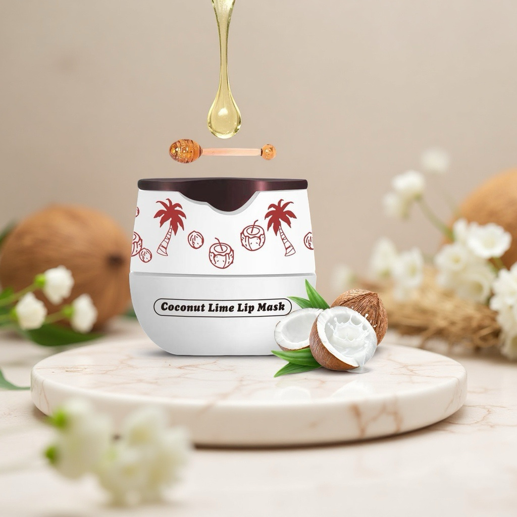 DUACJIEO Coconut Lip Mask Moisturizes and hydrates the lips, lip care lip balm hydrates and repairs Lip balm is a perfect lip moisturizing tool Item Picture