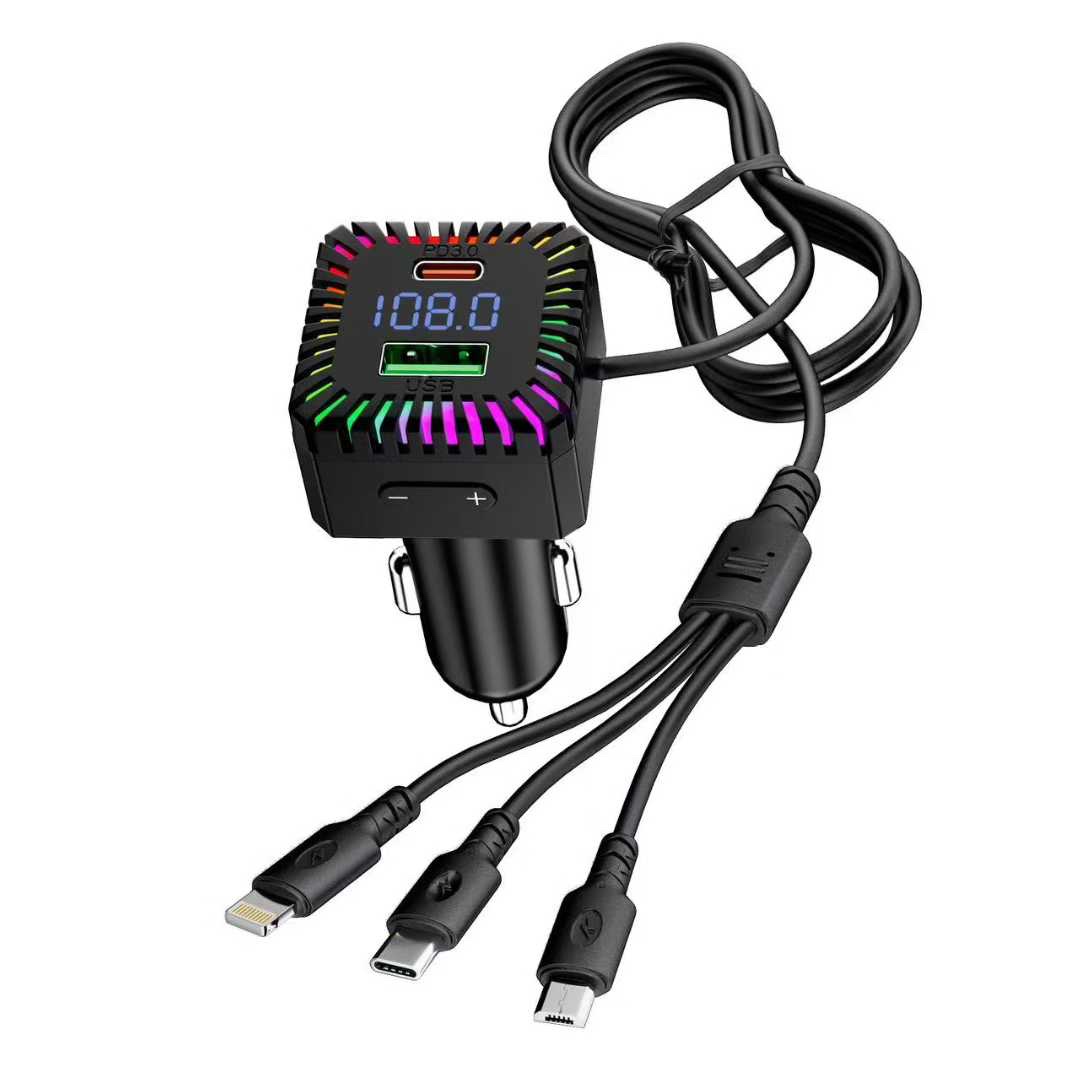 M40 car fast charging, USB12-24w seven-color ambient lighting.