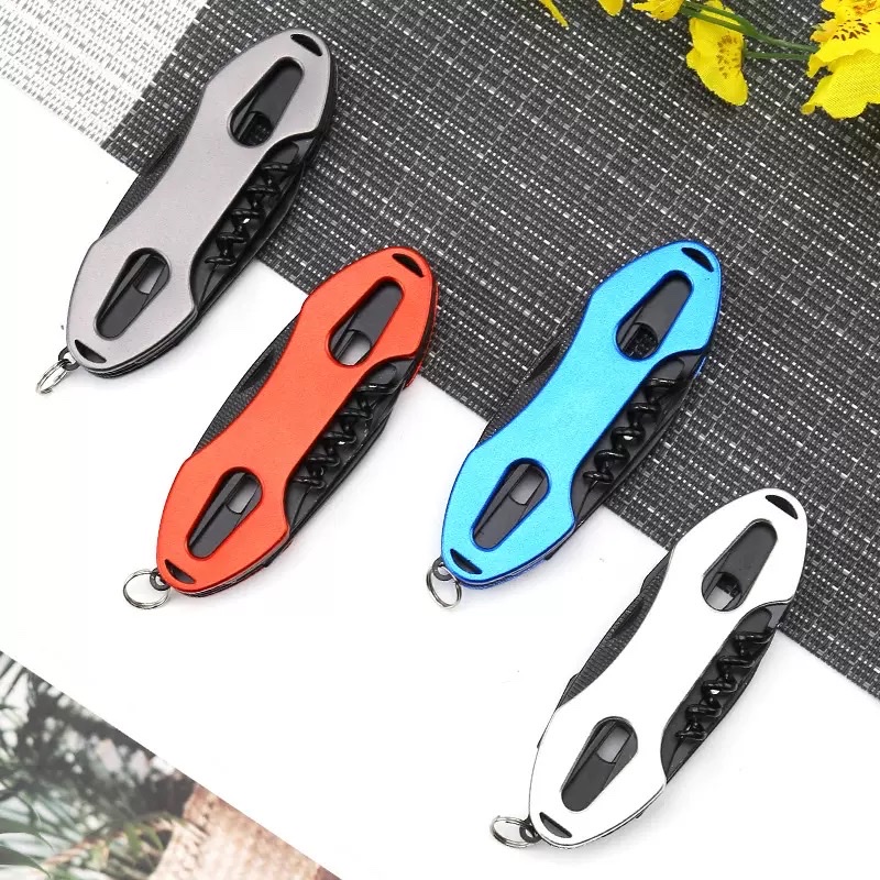 户外工具小刀便携五合一可折叠防身拆快递多功能刀钳多用途 