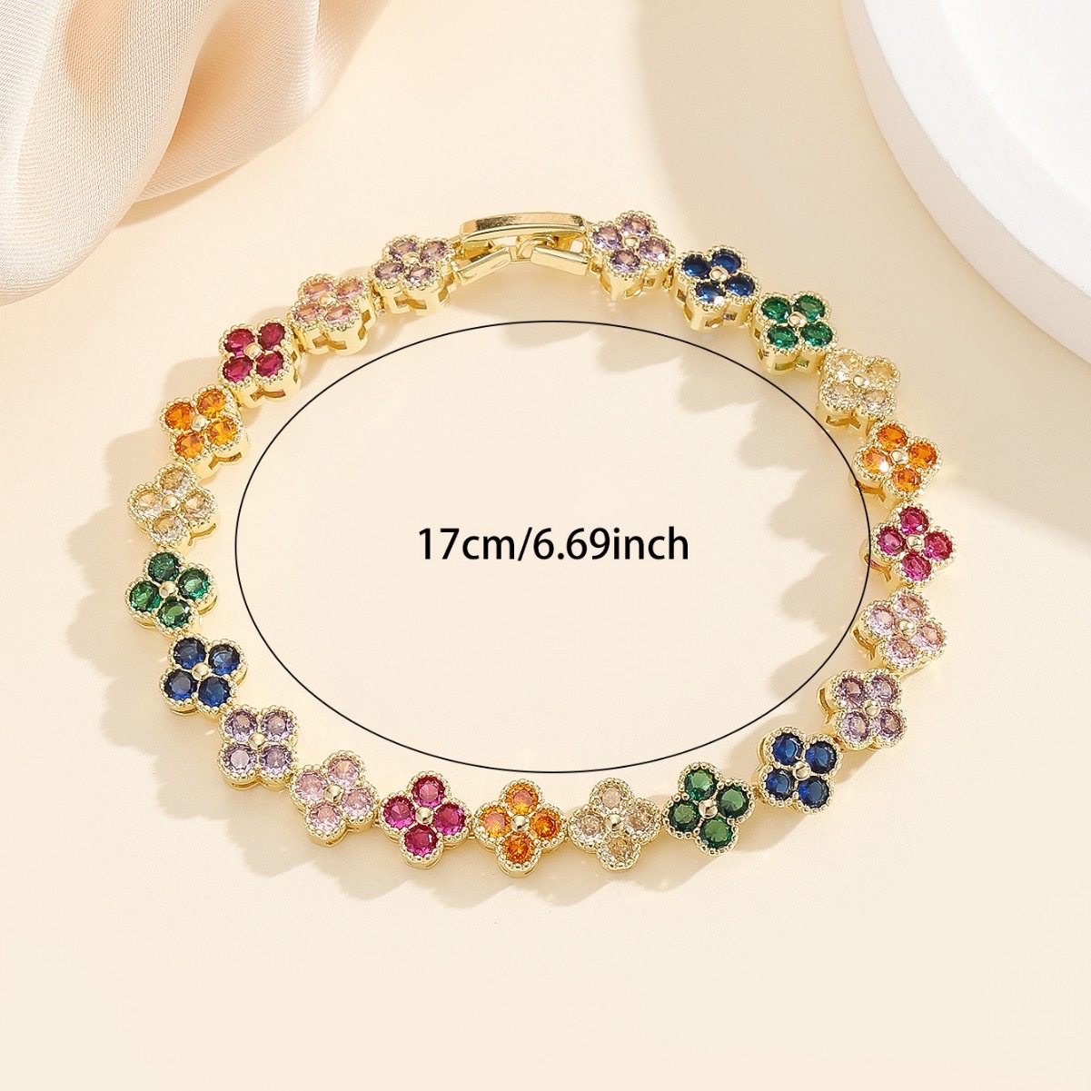 Sand gold crystal bracelet, fashionable and simple couple style, natural crystal bracelet, women's and men's style, gift bracelet details Picture