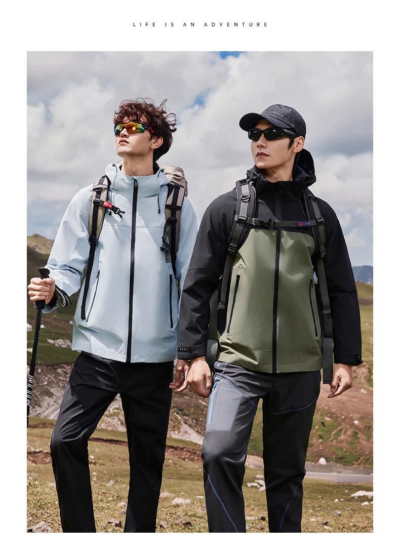 Sports outdoor windbreaker, men's anti-static thin hooded waterproof jacket, casual hiking pants, custom-made outdoor clothing detail image 20