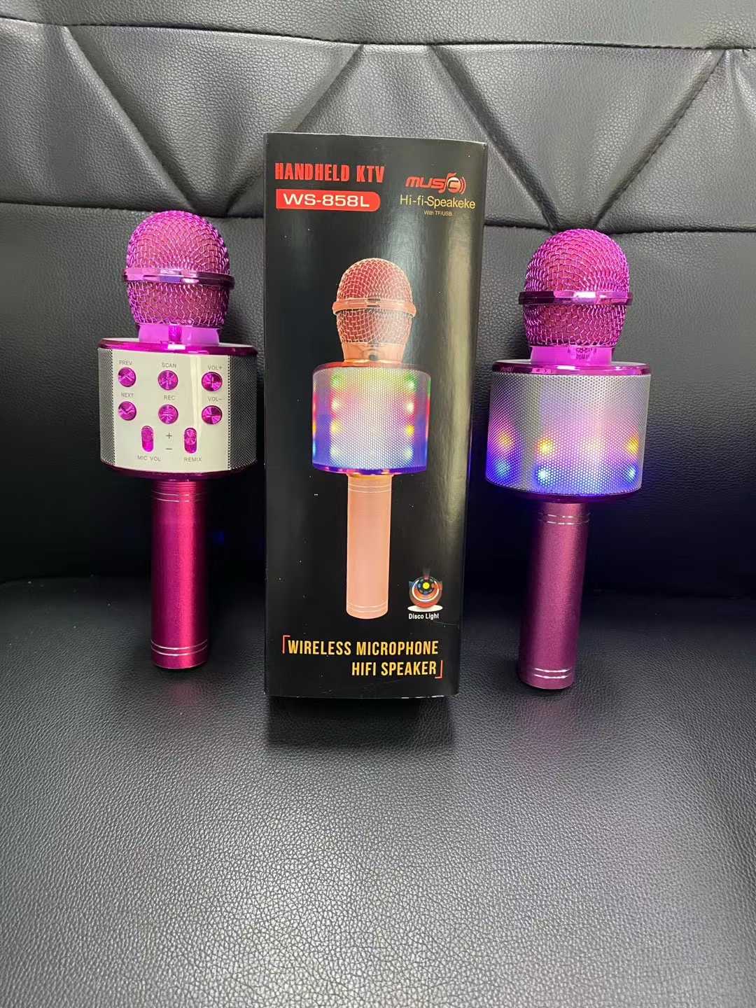 WS-858L Wireless Bluetooth microphone with light detail image 4