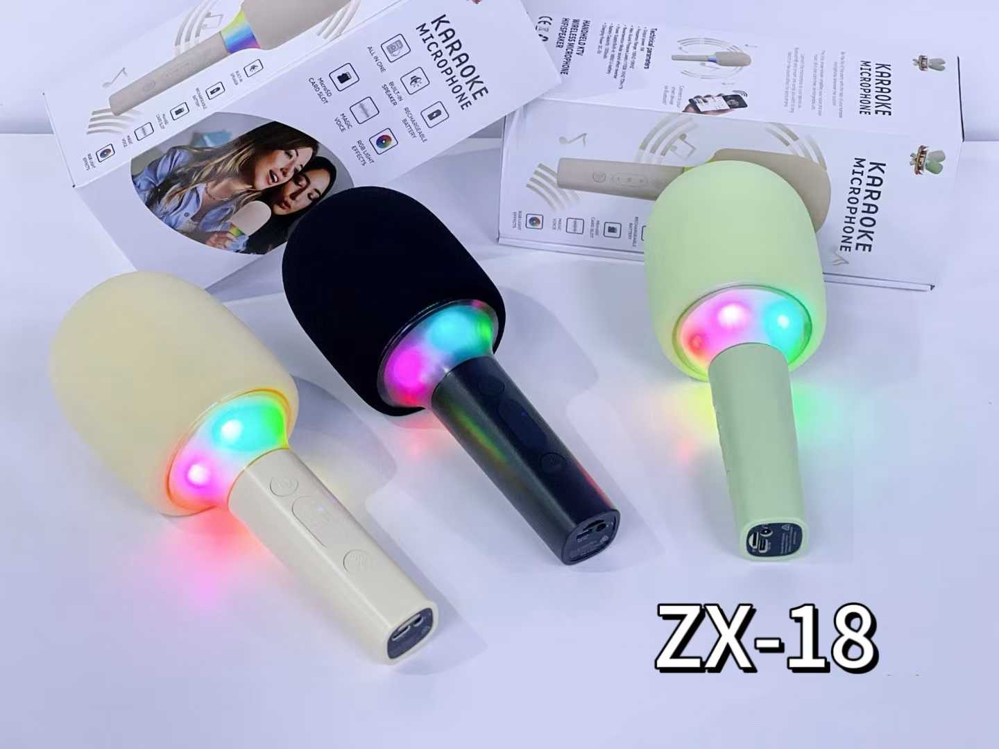 The new ZX-18 handheld wireless karaoke microphone. detail image 2