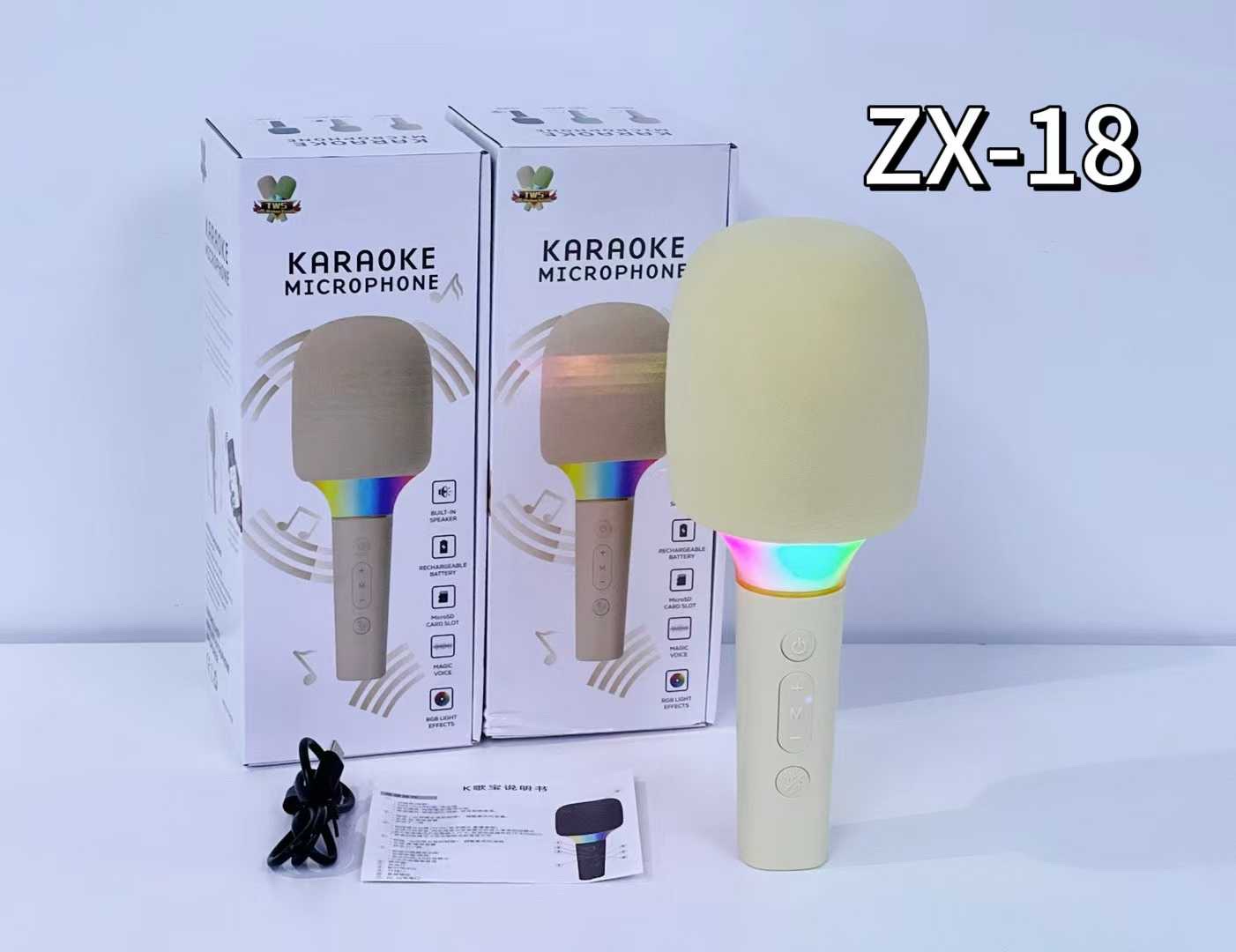 The new ZX-18 handheld wireless karaoke microphone.