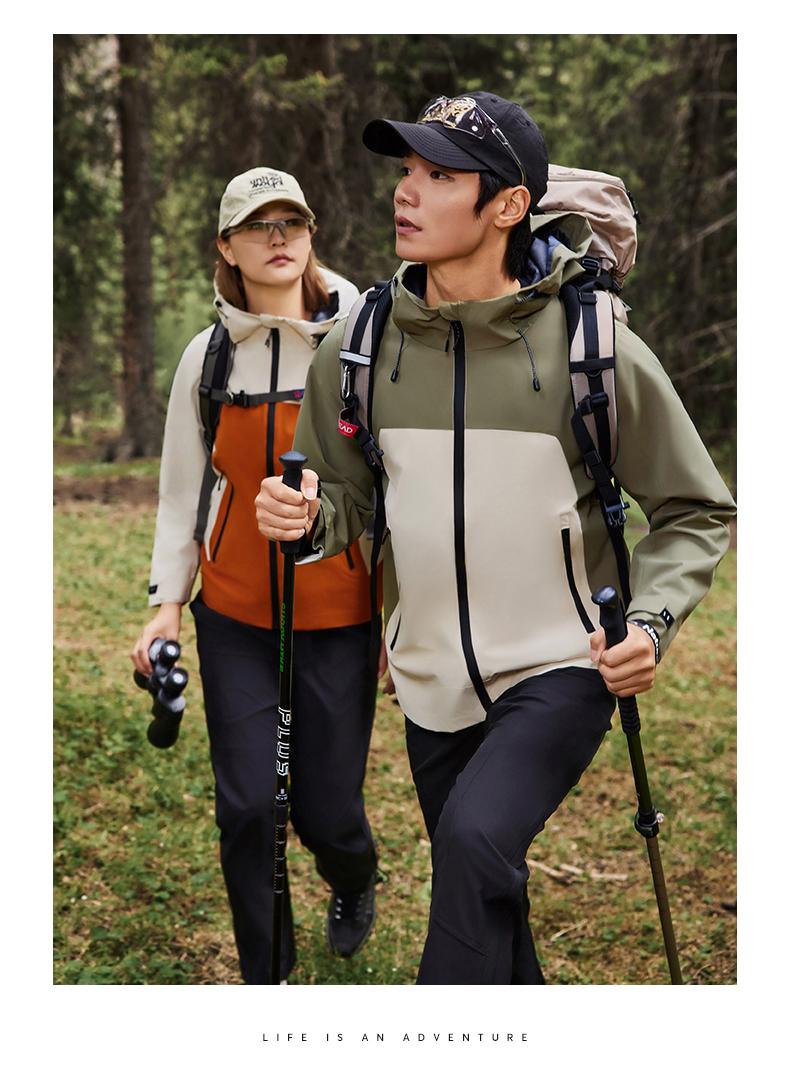 Sports outdoor windbreaker, men's anti-static thin hooded waterproof jacket, casual hiking pants, custom-made outdoor clothing detail image 17