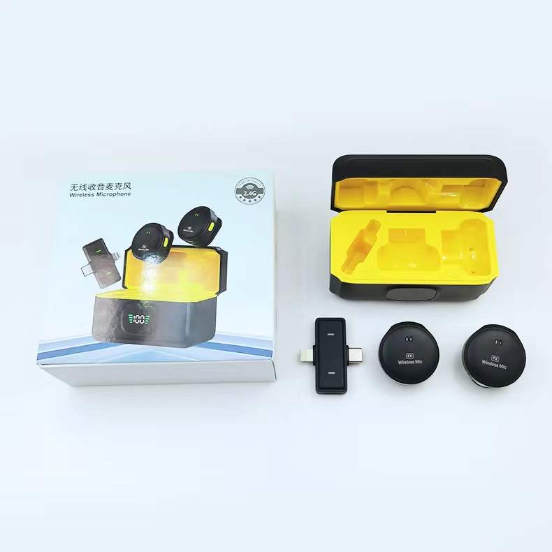 Wireless microphone, noise-reducing microphone for live streaming.