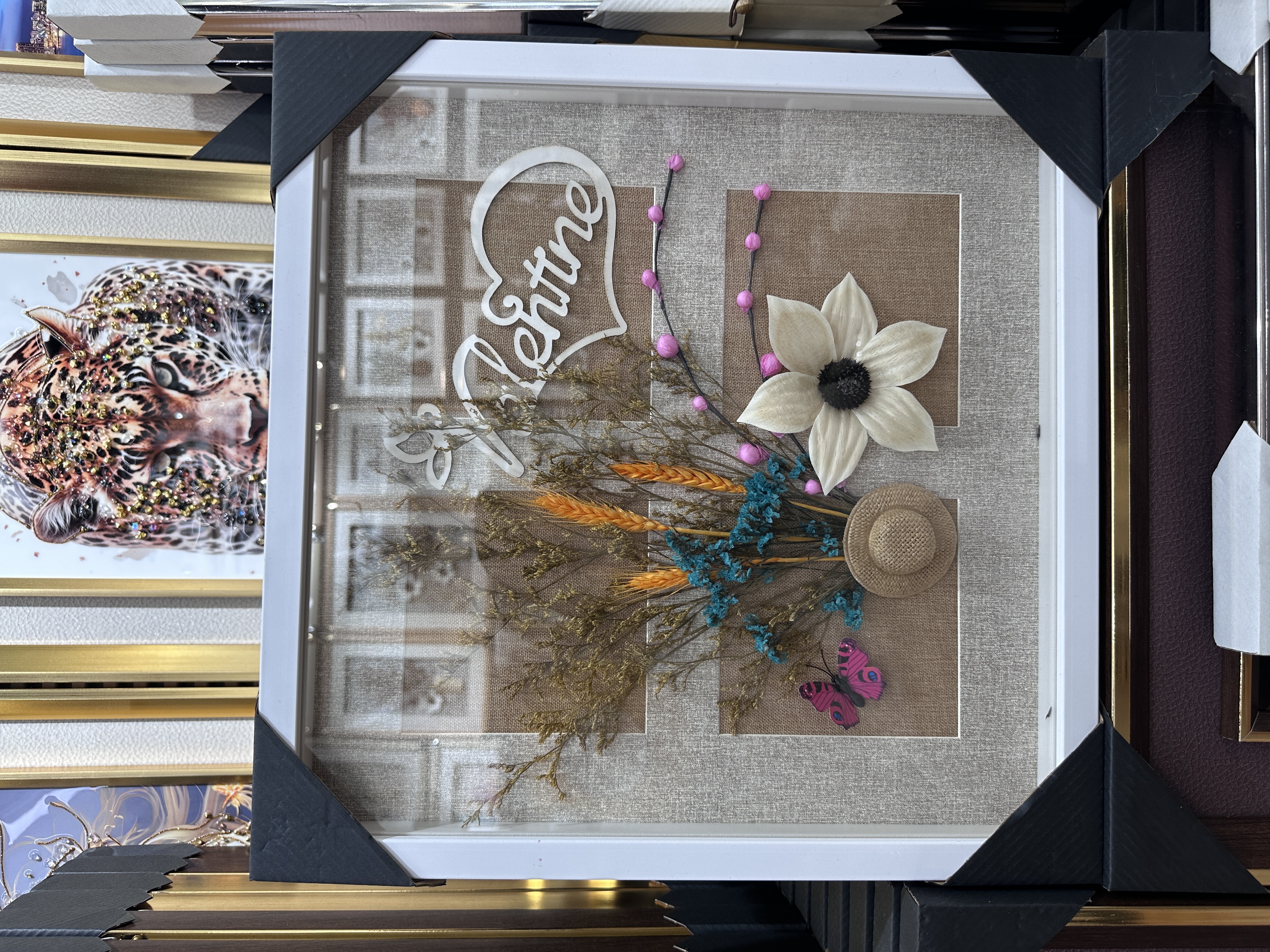 Dried grass flower decorative painting 123456 Dried grass flower decorative painting 123456