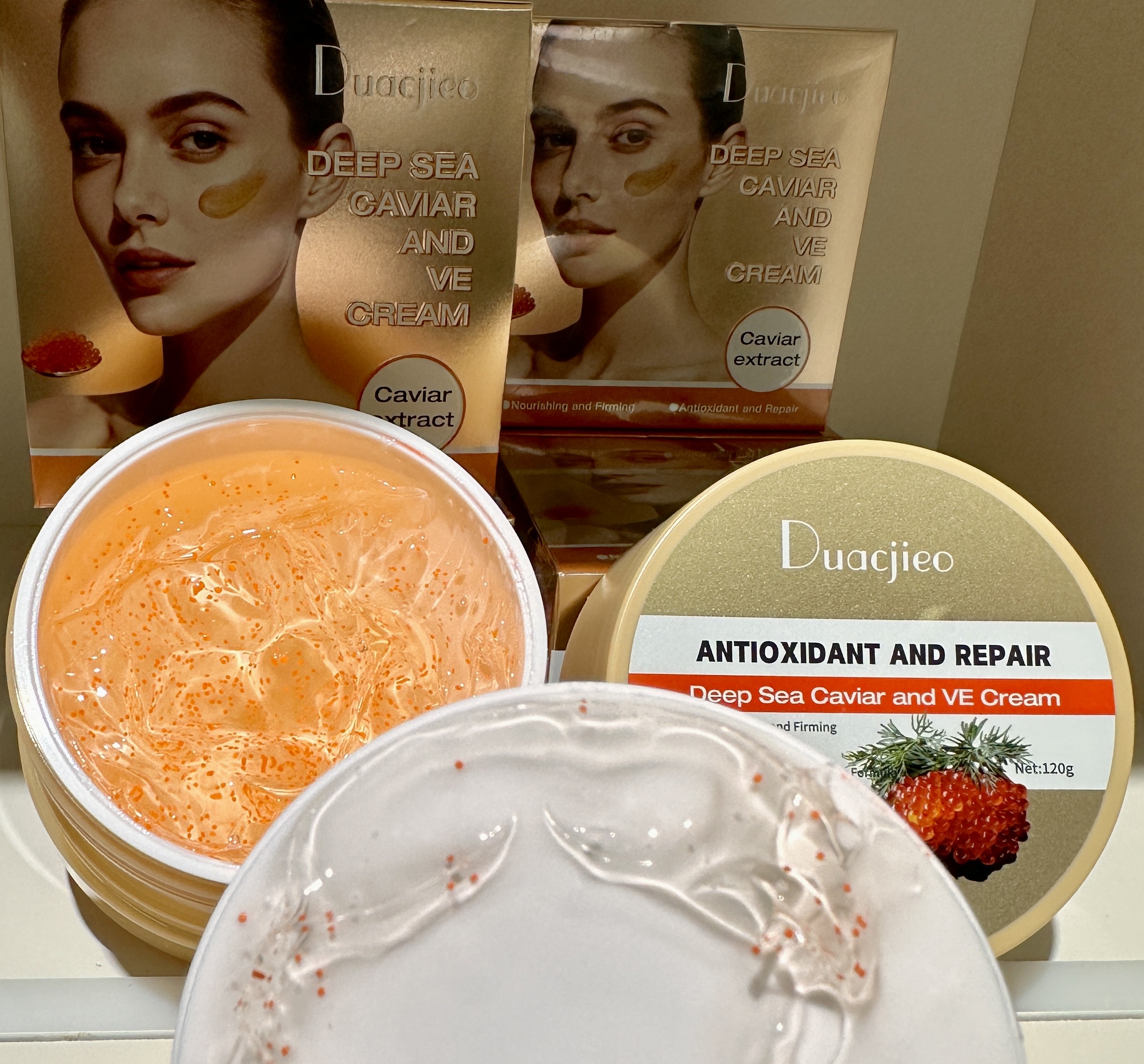 DUACJIEO Citrus Lemon Orange Blossom VC Cream Berry Pomegranate Moisturizing Cream Deep Sea Caviar VE Cream Moisturizing Brightening Cream detail image 6
