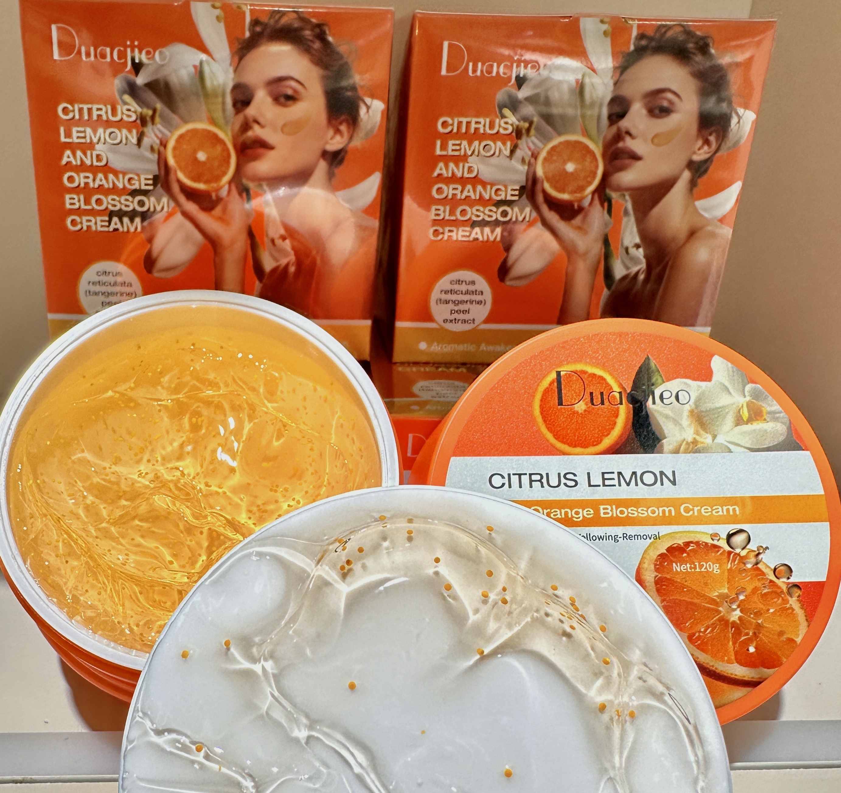 DUACJIEO Citrus Lemon Orange Blossom VC Cream Berry Pomegranate Moisturizing Cream Deep Sea Caviar VE Cream Moisturizing Brightening Cream details Picture