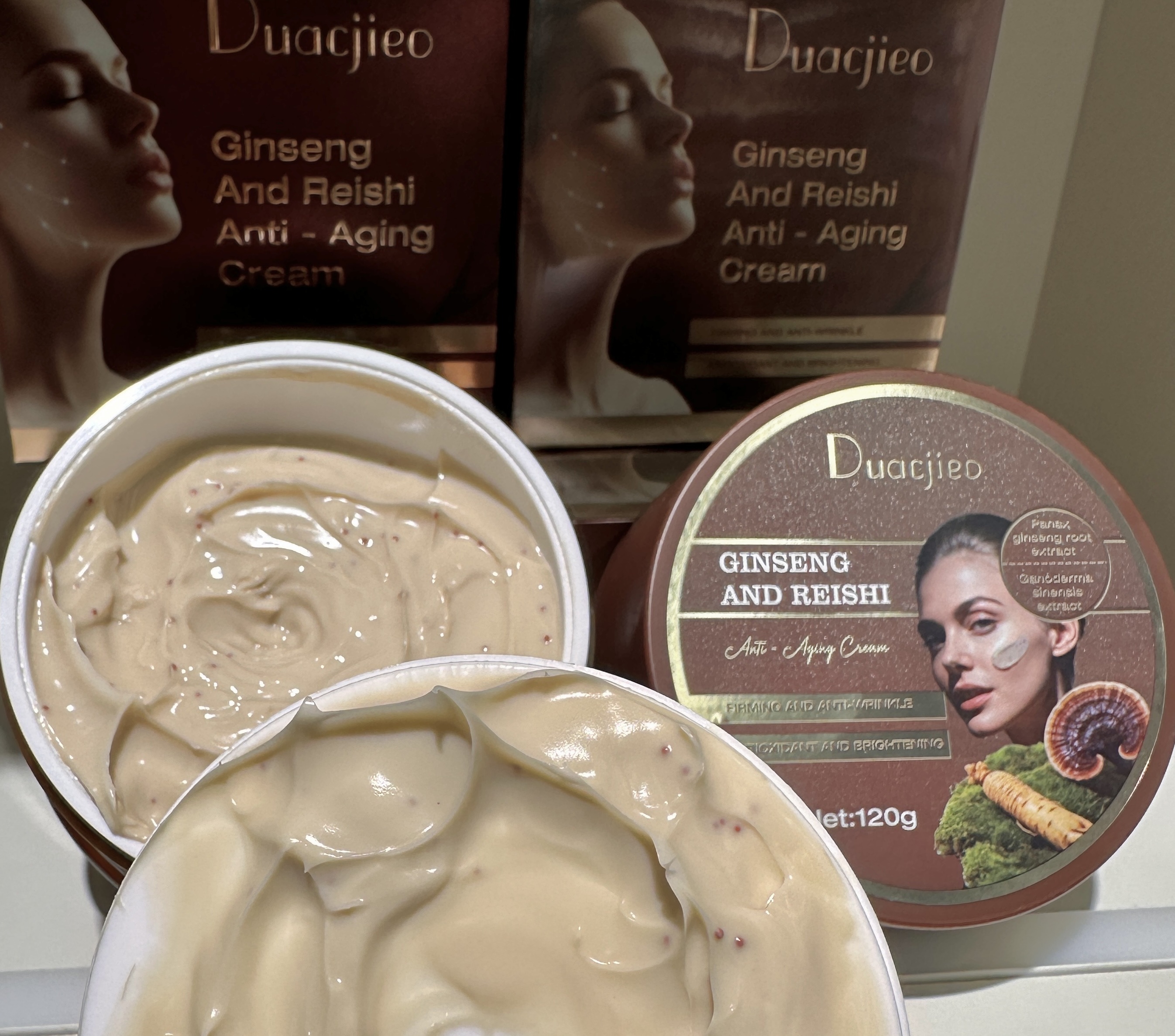DUACJIEO Coconut Hydrating Cream, Ginseng and Ganoderma lucidum K-Aging Cream, Deep Nourishing and Moisturizing Cream detail image 2