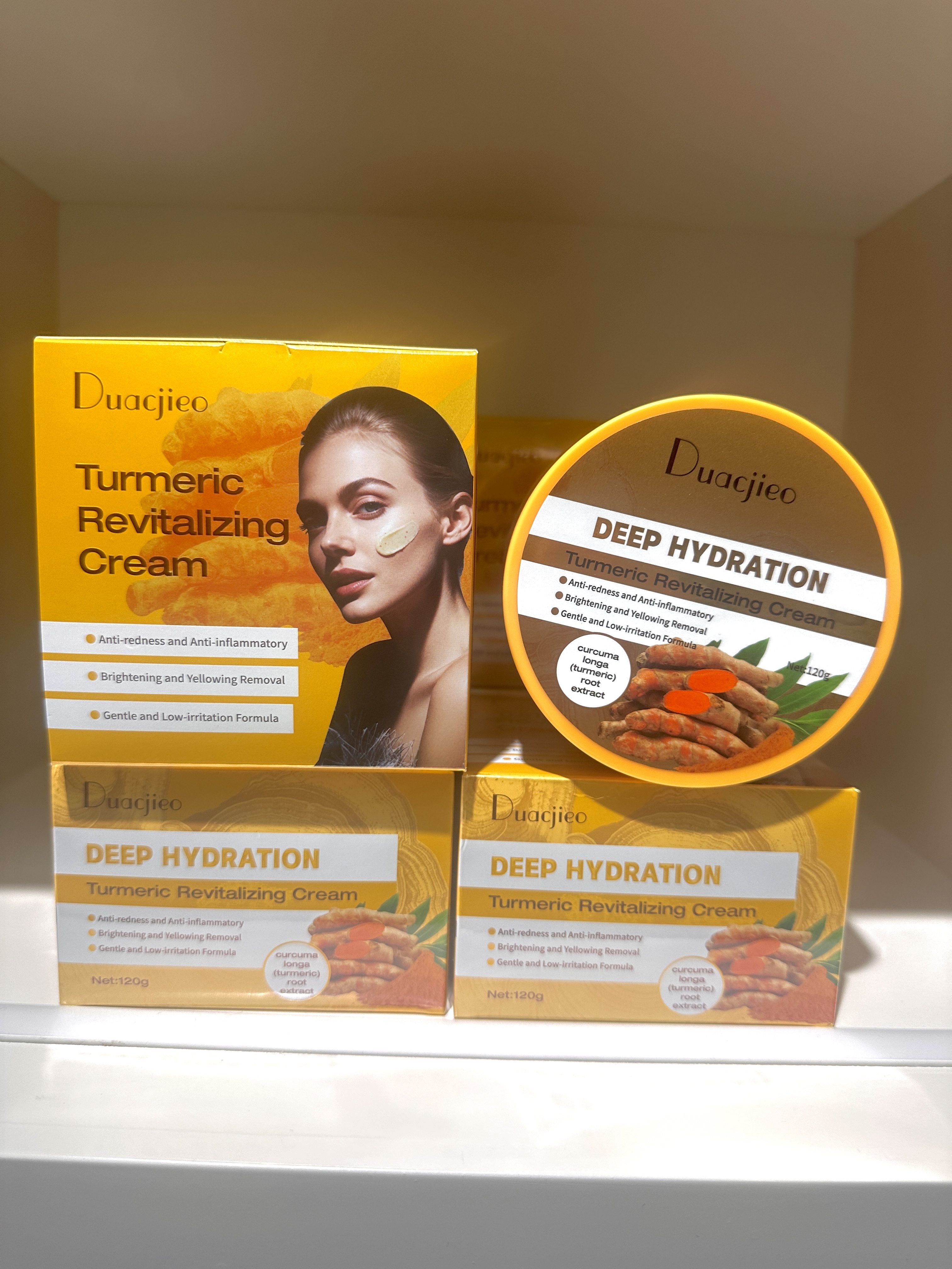 DUACJIEO Milk Highlighter Cream Turmeric Revitalizing Cream Deep Moisturizing Nourishing Cream Brightening and Whitening Cream Application Scenario