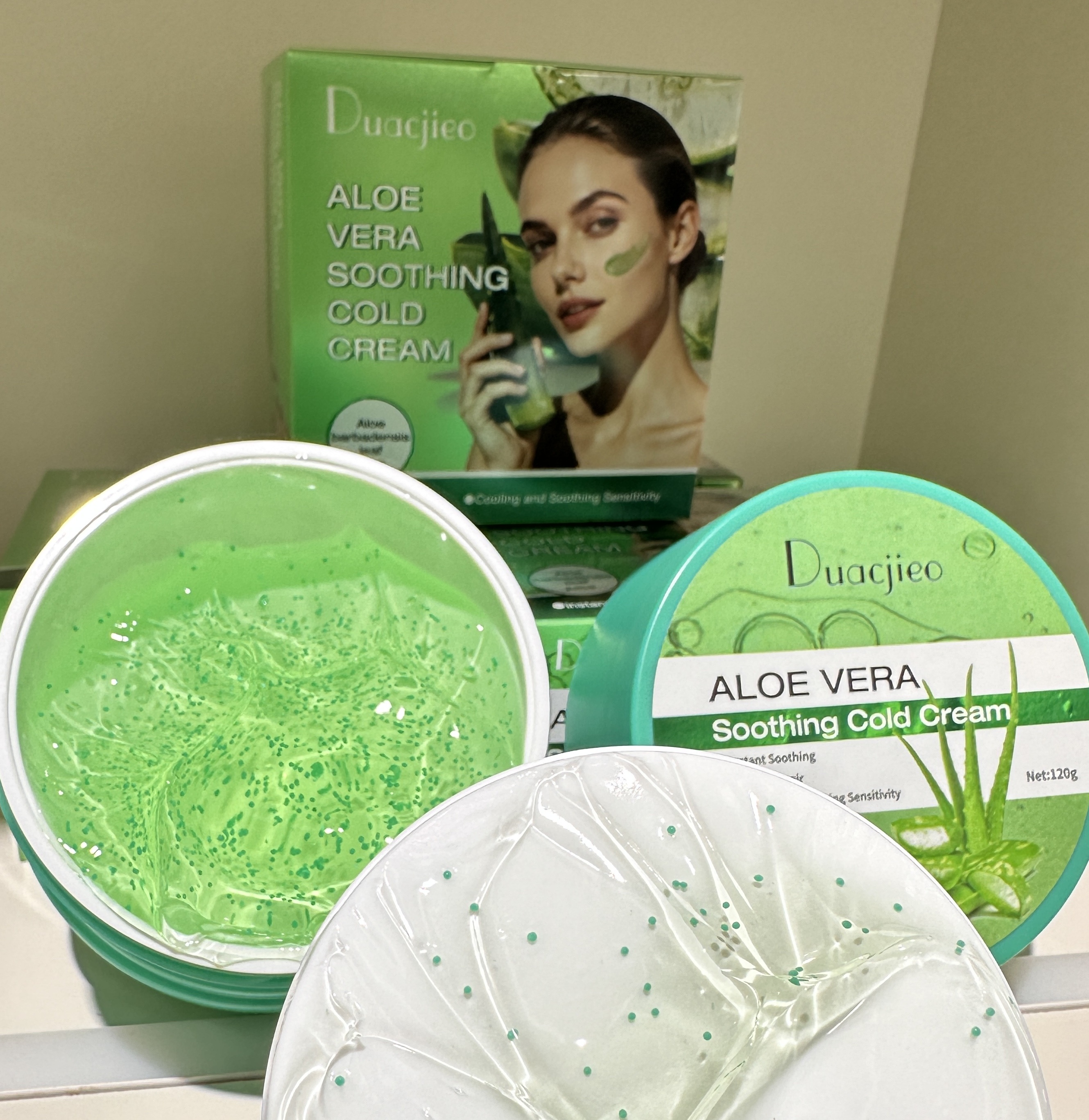 DUACJIEO Aloe Vera Soothing Cold Cream, Papaya Milk Highlighter Cream, Snail Hyaluronic Acid Cream, Moisturizing Cream, Nourishing Cream details Picture