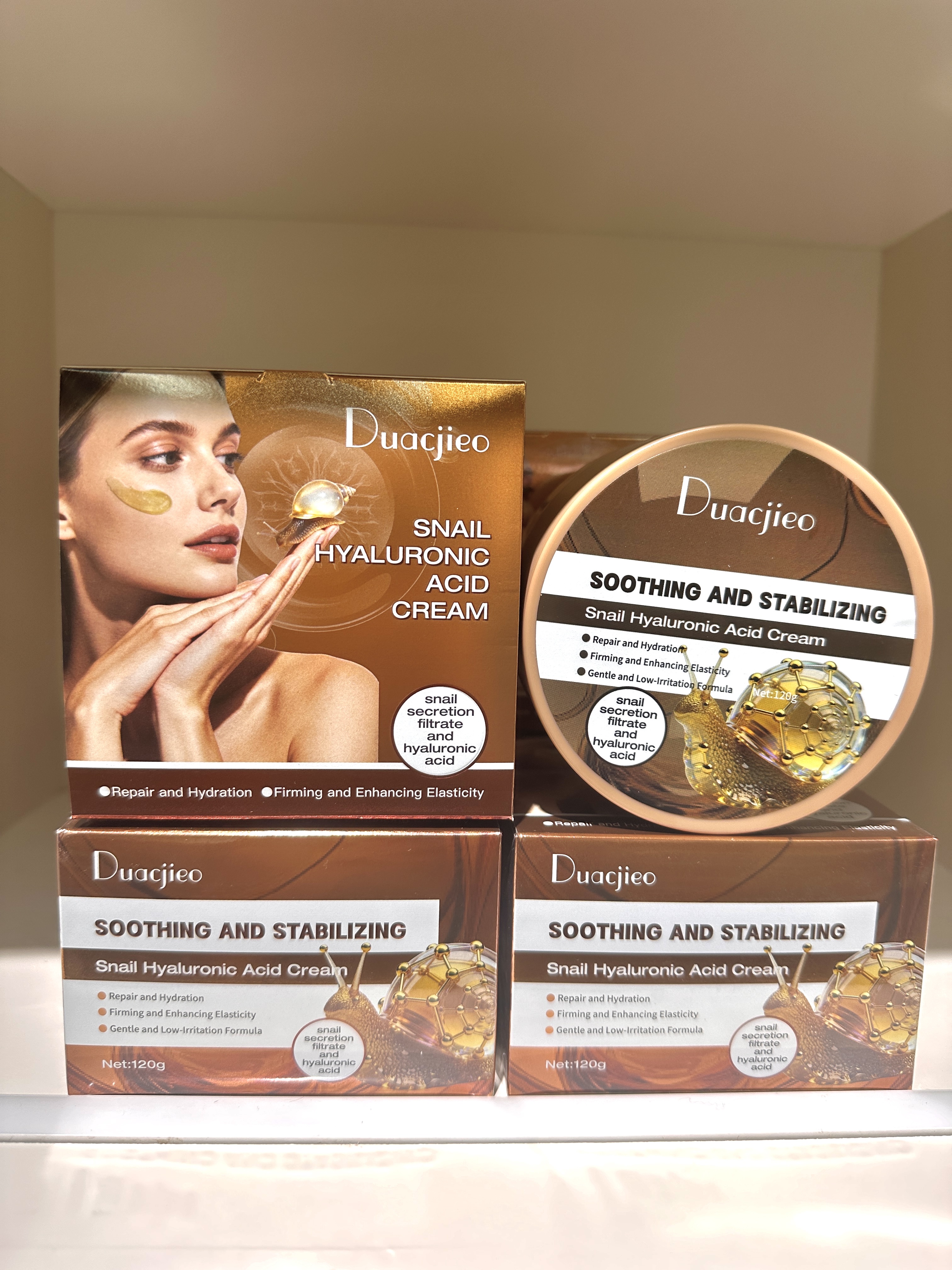 DUACJIEO Aloe Vera Soothing Cold Cream, Papaya Milk Highlighter Cream, Snail Hyaluronic Acid Cream, Moisturizing Cream, Nourishing Cream Item Picture