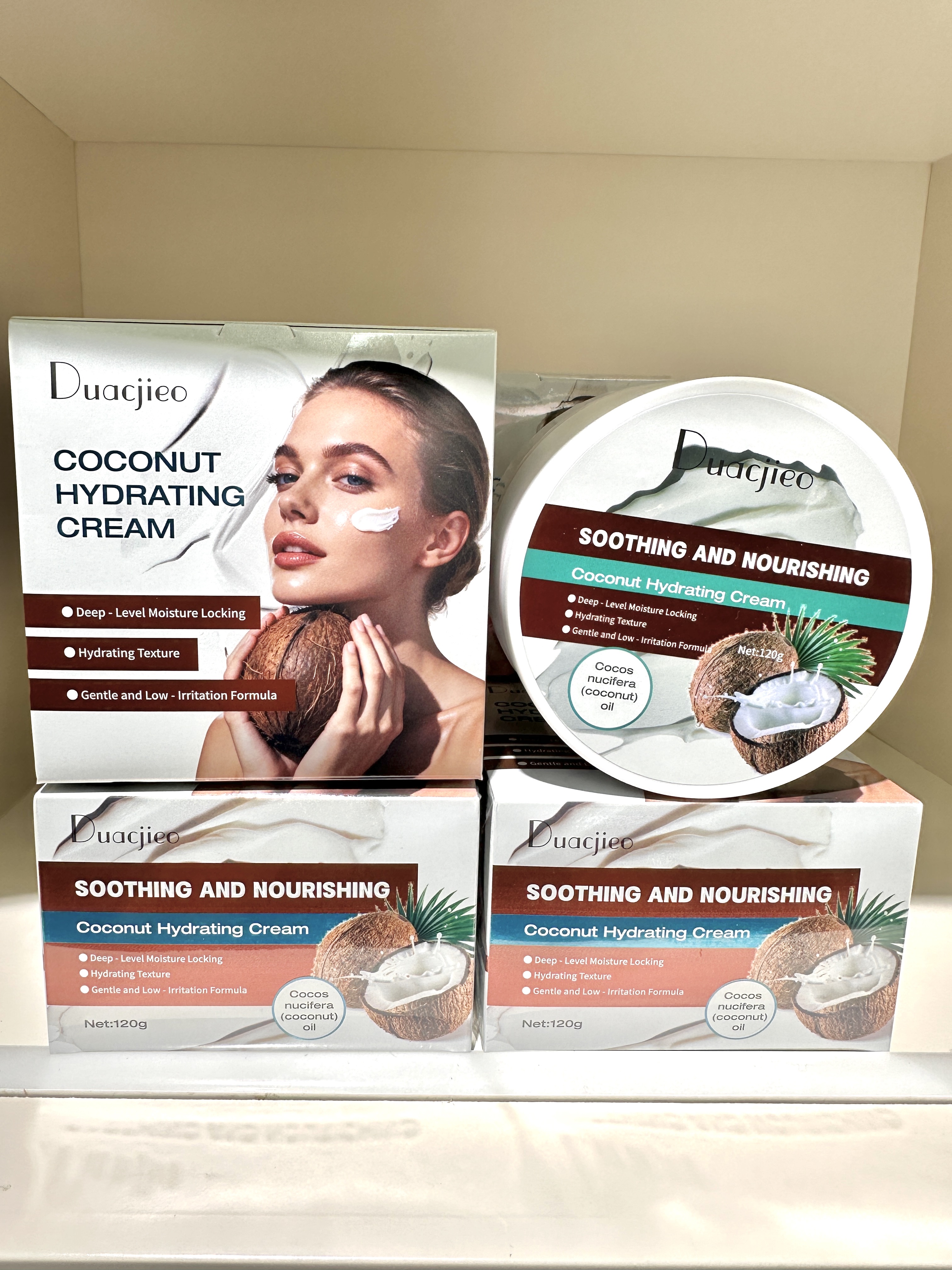 DUACJIEO Coconut Hydrating Cream, Ginseng and Ganoderma lucidum K-Aging Cream, Deep Nourishing and Moisturizing Cream detail image 3
