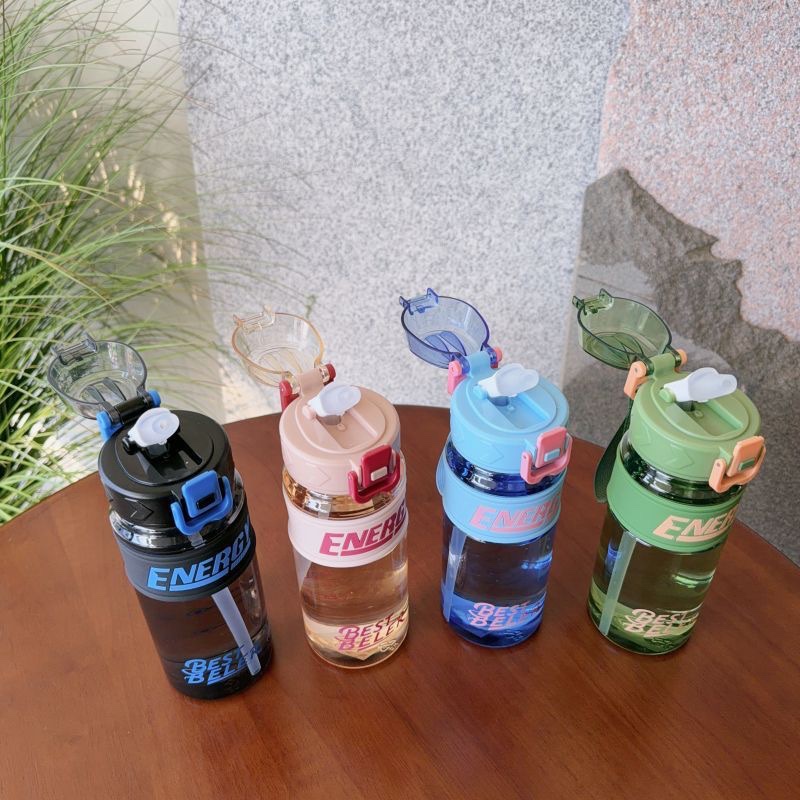 Water cups, other large-capacity straw cups, men's and women's outdoor sports and fitness, high appearance level, portable anti-drop student plastic cups, 780ML, 2131-945 undefined