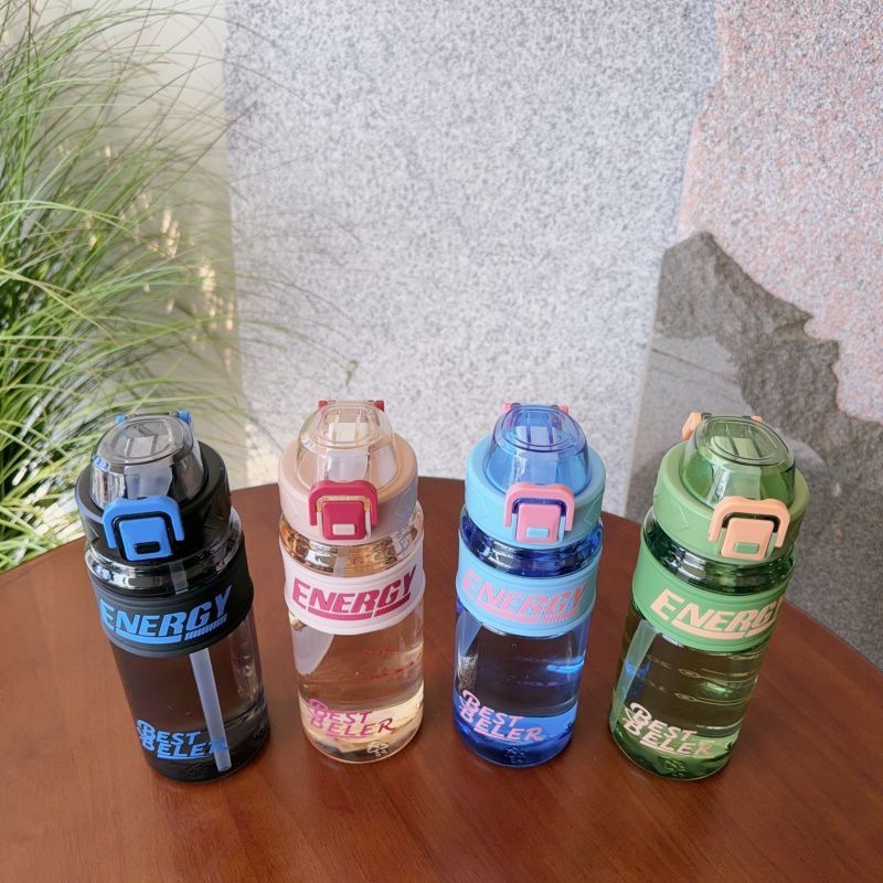 Water cups, other large-capacity straw cups, men's and women's outdoor sports and fitness, high appearance level, portable anti-drop student plastic cups, 780ML, 2131-945 undefined