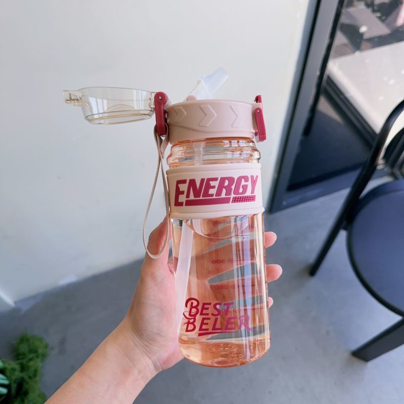 Water cups, other large-capacity straw cups, men's and women's outdoor sports and fitness, high appearance level, portable anti-drop student plastic cups, 780ML, 2131-945 undefined