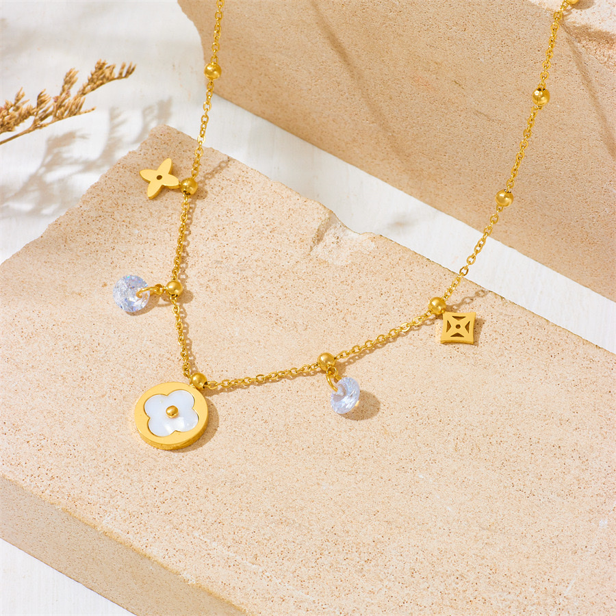 European and American exaggerated stainless steel round bead chains, round bead good luck solid round bead jewelry, women's earrings, bracelets, necklaces and other jewelry detail image 9