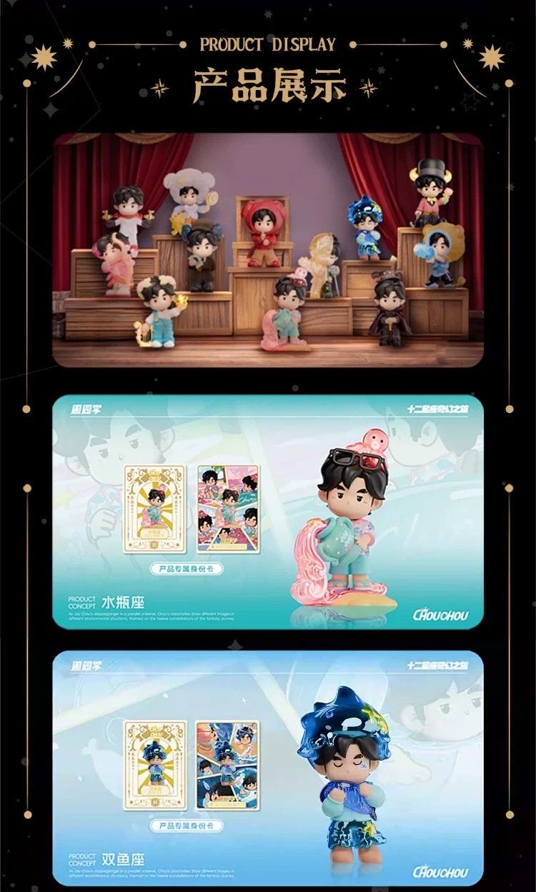 Jay Chou's official authorized peripheral products, the "12 Zodiac Signs Adventure Journey" series blind box, trendy and creative figurines, car desktop ornaments detail image 7