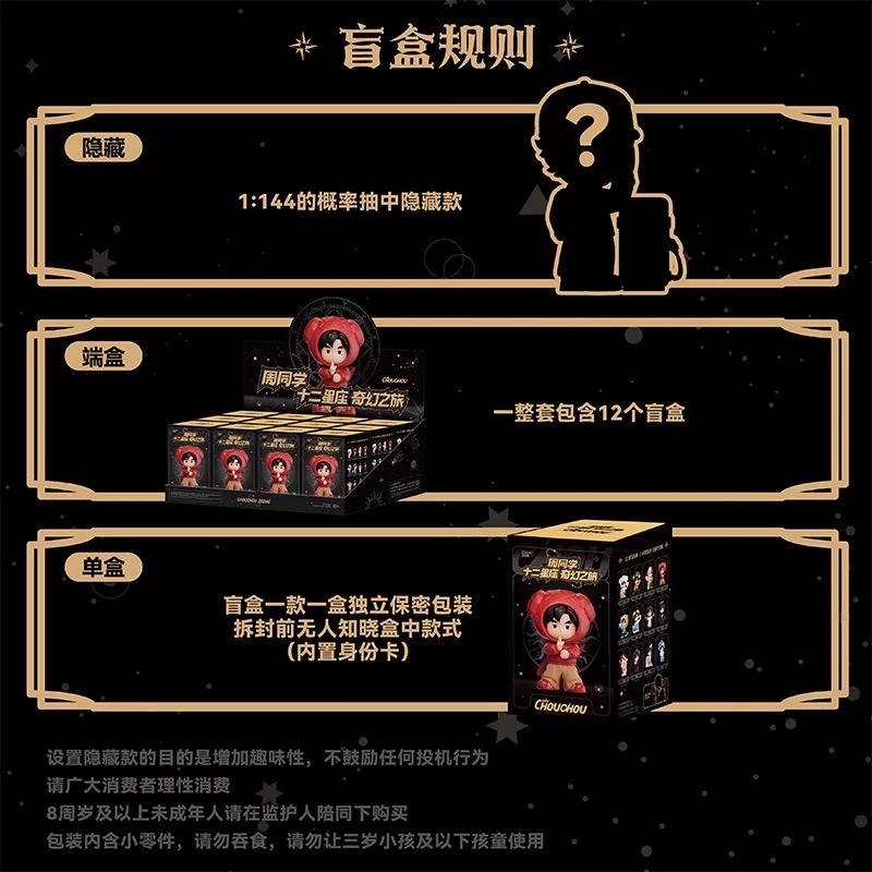 Jay Chou's official authorized peripheral products, the "12 Zodiac Signs Adventure Journey" series blind box, trendy and creative figurines, car desktop ornaments Application Scenario