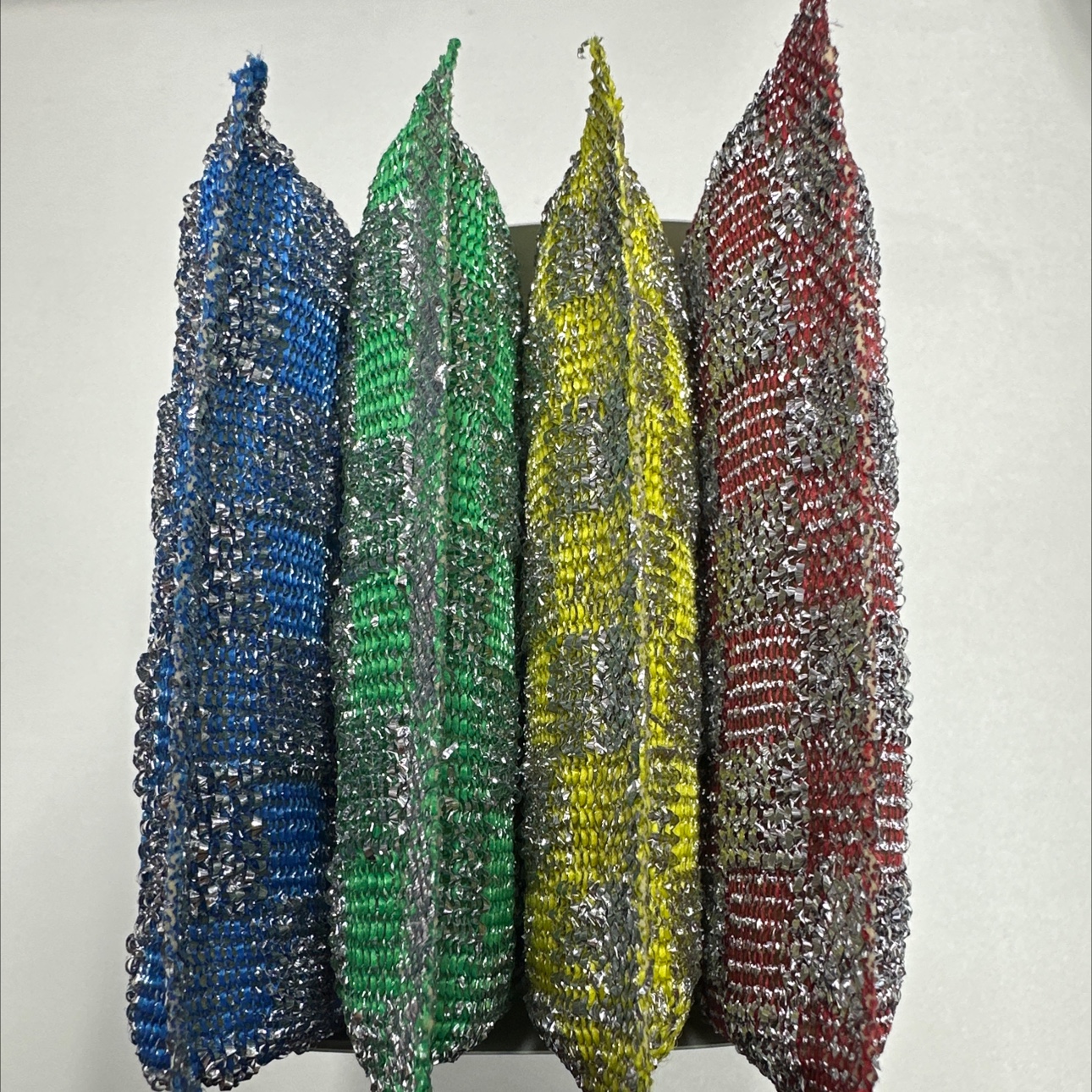 百洁布洗碗布棉质抹布银丝竹纤维厨房清洁巾多功能家用擦拭巾4片格子纹产品图