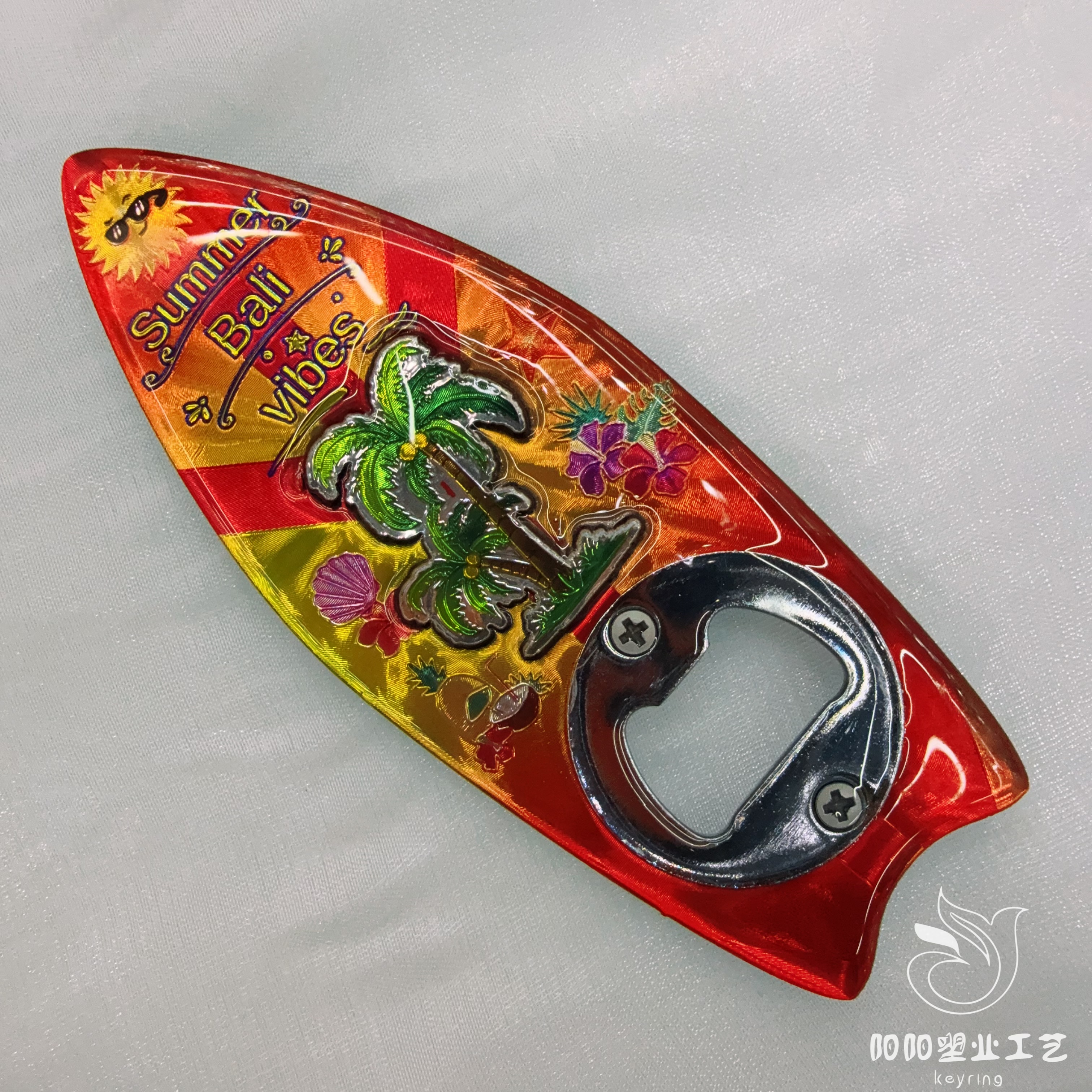 Customized metal fridge magnets, flowing sand cartoon magnetic stickers, personalized cultural and creative fridge magnets for tourist attractions and museums, bottle openers, gift souvenirs, New Year souvenirs full figure