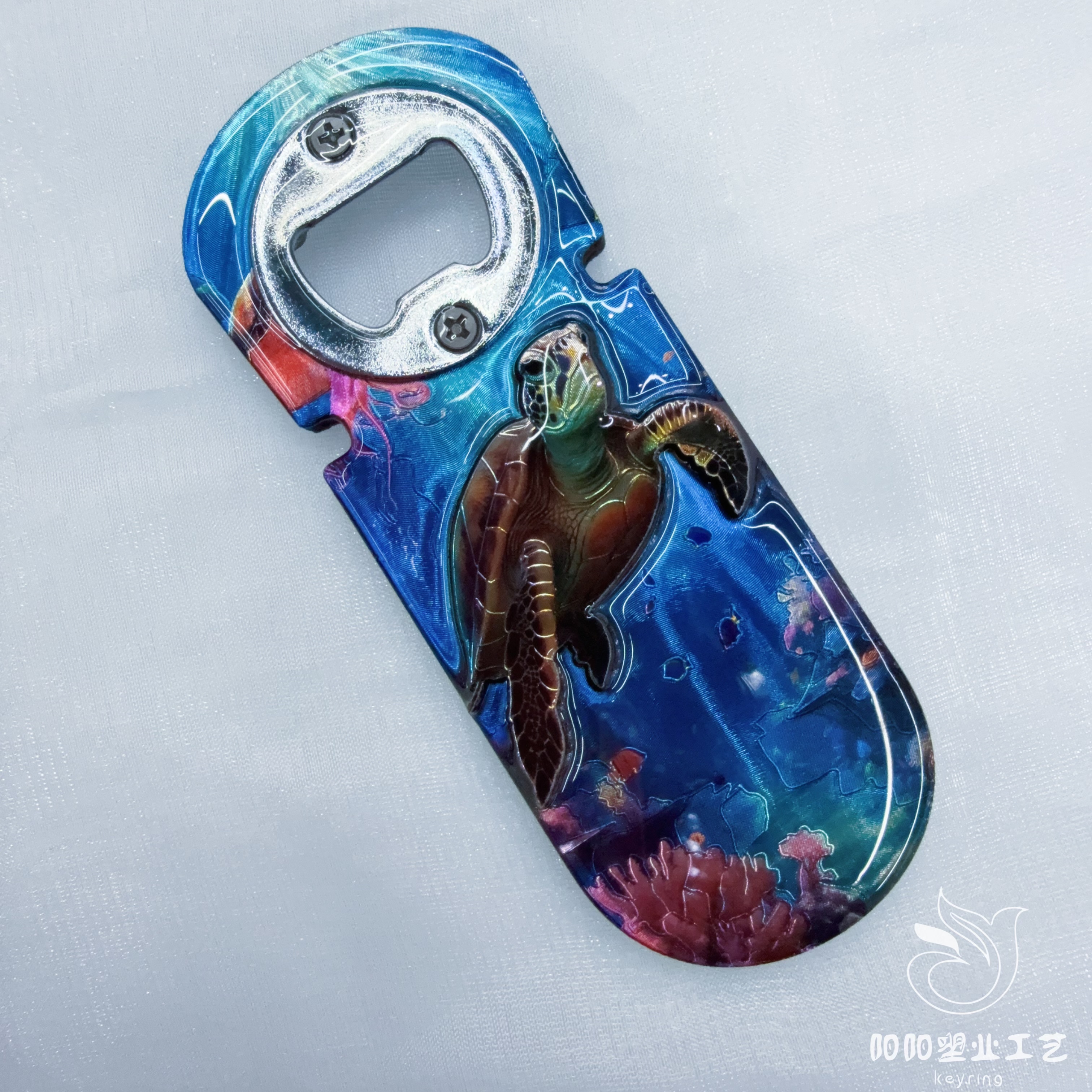 Hot-selling turtle ocean fridge magnet resin bottle opener, creative beach coconut tree conch mermaid wine bottle opener, gift and souvenir Item Picture