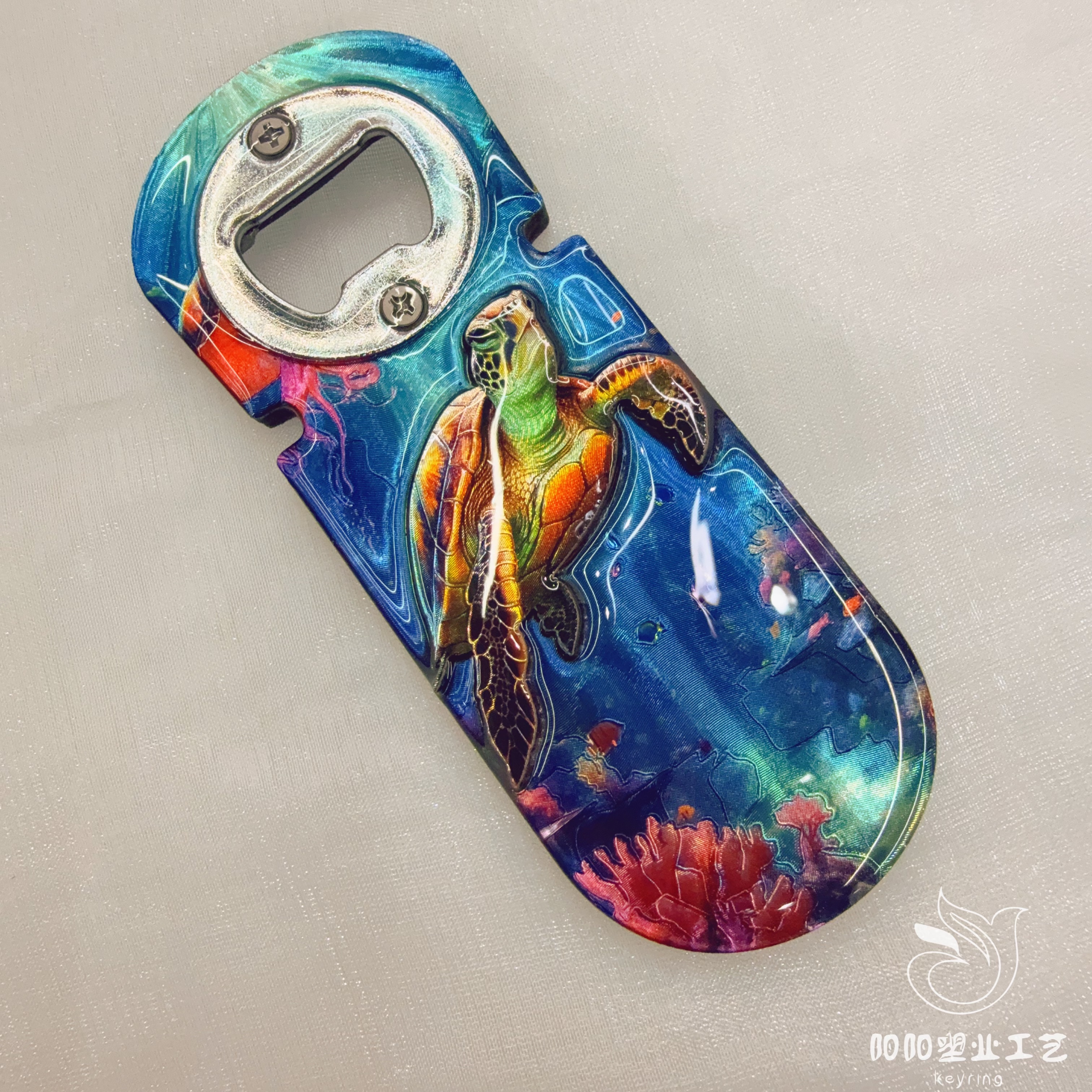 Hot-selling turtle ocean fridge magnet resin bottle opener, creative beach coconut tree conch mermaid wine bottle opener, gift and souvenir Application Scenario
