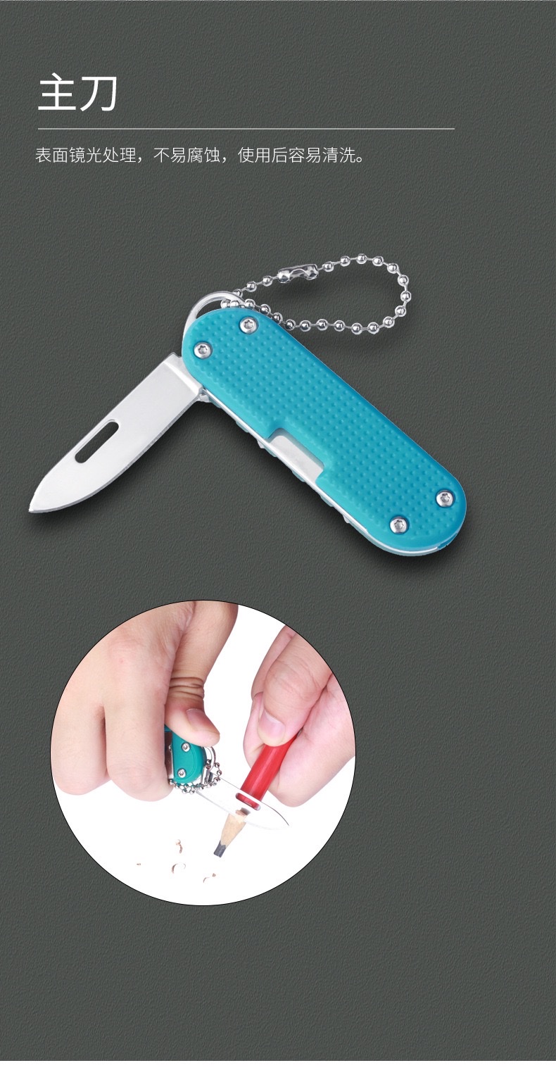 Multi-functional knife, folding knife, EDC keychain tool, screw screwdriver, multi-purpose, unboxing, portable for outdoor use detail image 4