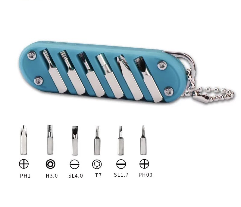 Multi-functional knife, folding knife, EDC keychain tool, screw screwdriver, multi-purpose, unboxing, portable for outdoor use details Picture