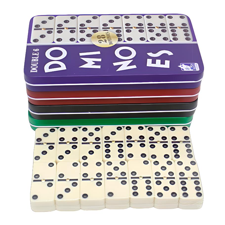 Domino Domino tin boxes are available for both domestic and foreign trade. They come in a variety of styles, made of melamine with a white background and colorful dots Item Picture