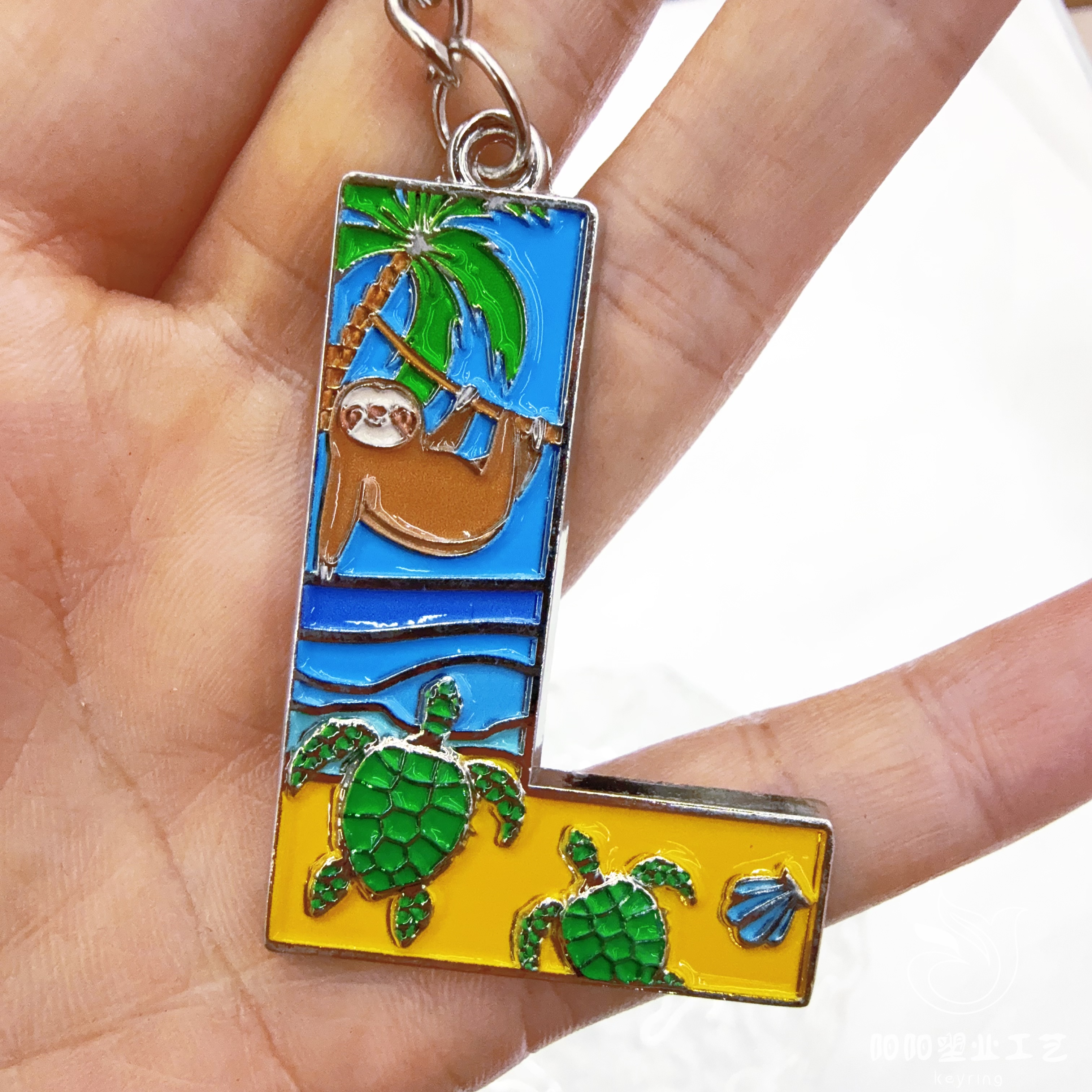 Ocean Series Zoo Airport Tourist Souvenirs, A to Z 26-letter keychain gifts undefined